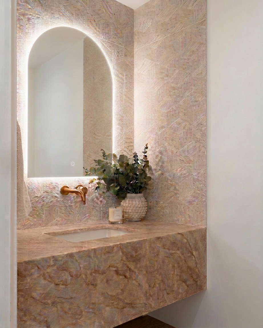 Back-Lit LED Arch Mirror