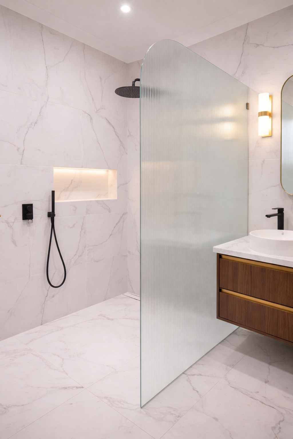 Fluted Panel with Corner Radius (Right)