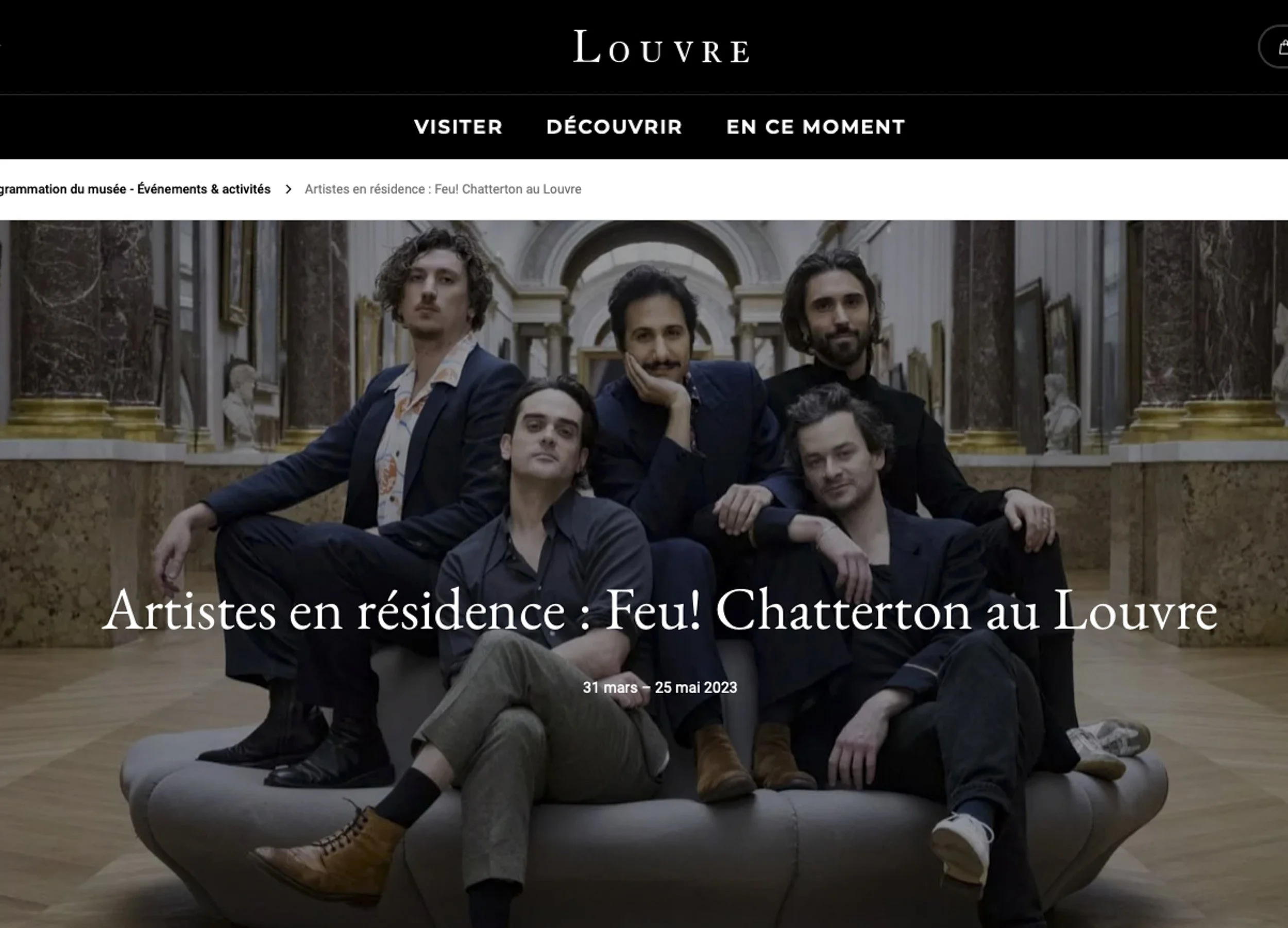 Site internet Musée du Louvre