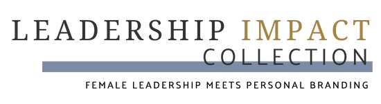 Logo mit Text 'Leadership Impact Collection' in verschiedenen Schriftarten und Farben.