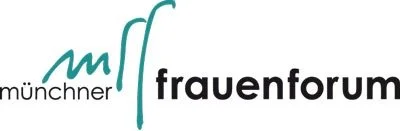 Logo des Münchner Frauenforums mit stilisiertem Stadtprofil und Text