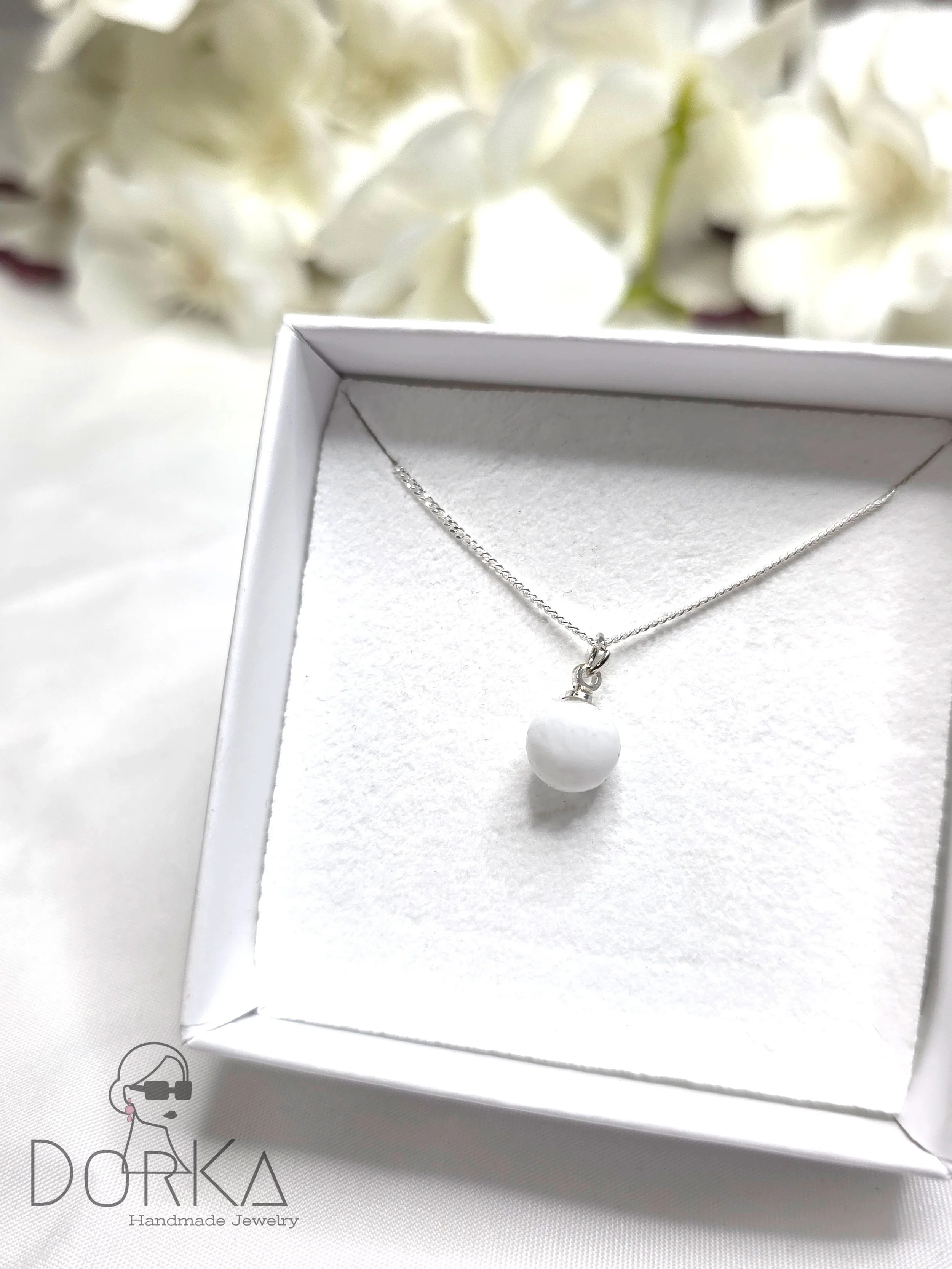 Kettenanhänger, Perle, mit reiner Muttermilch