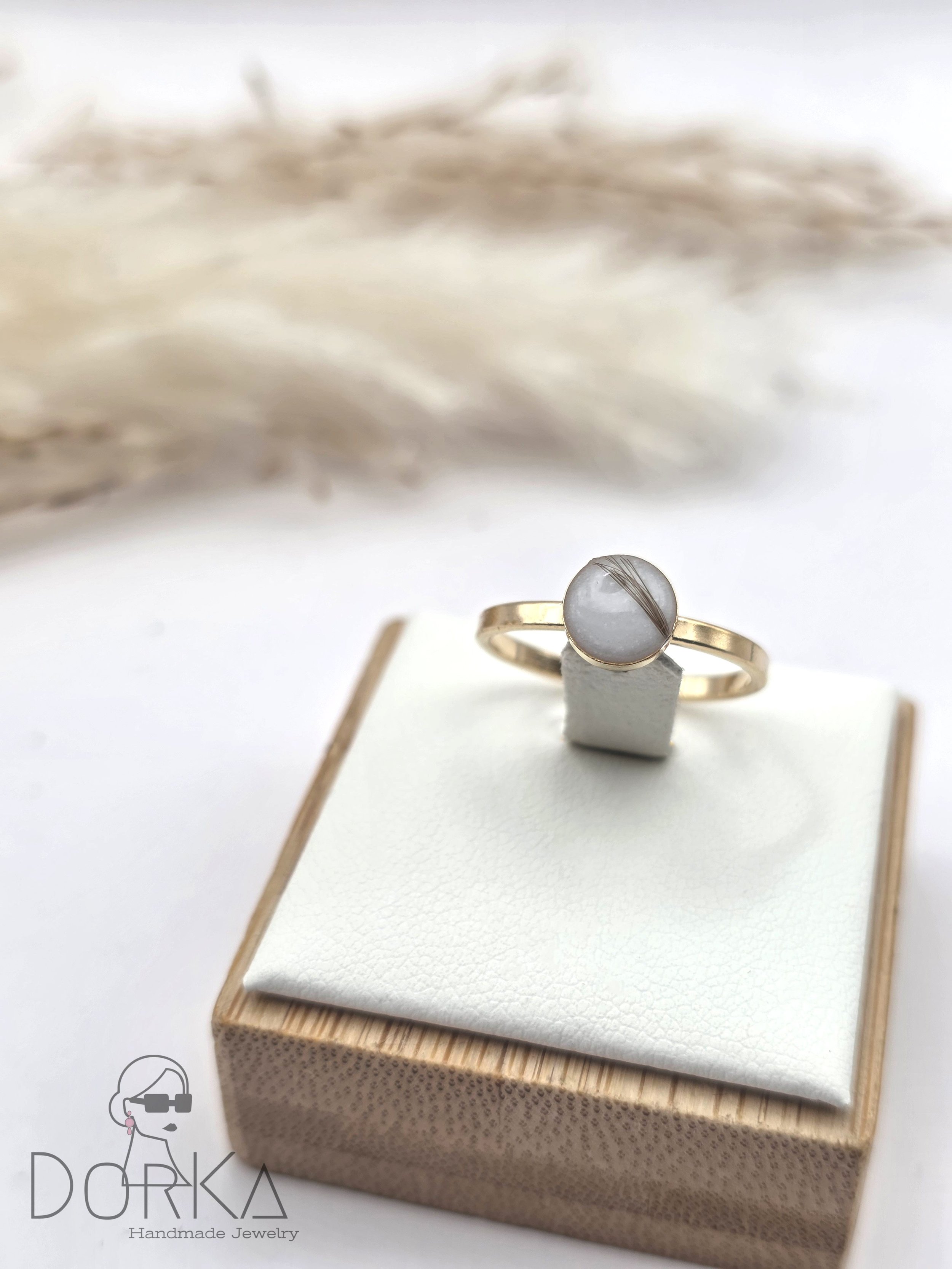 Ring, Größentreu, mit Muttermilch und Haare
