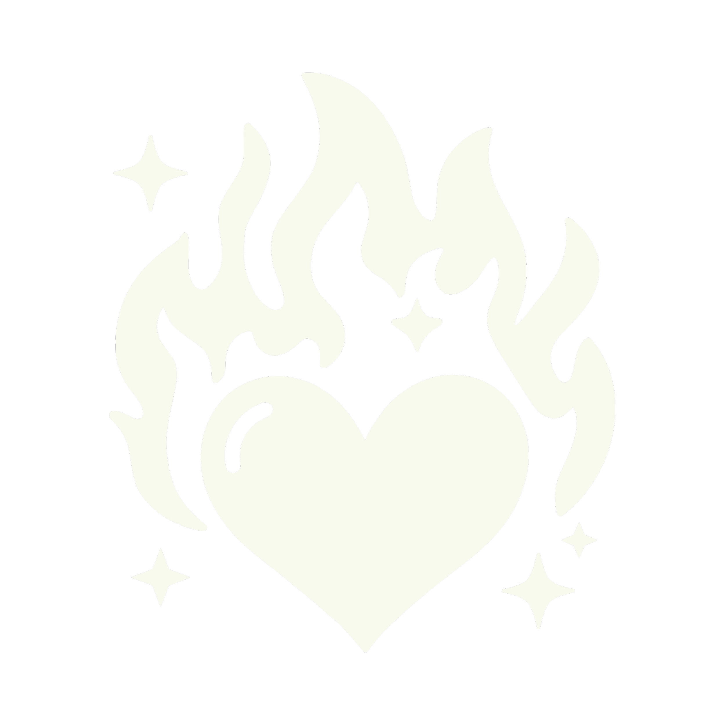 Heart on Fire Drawing