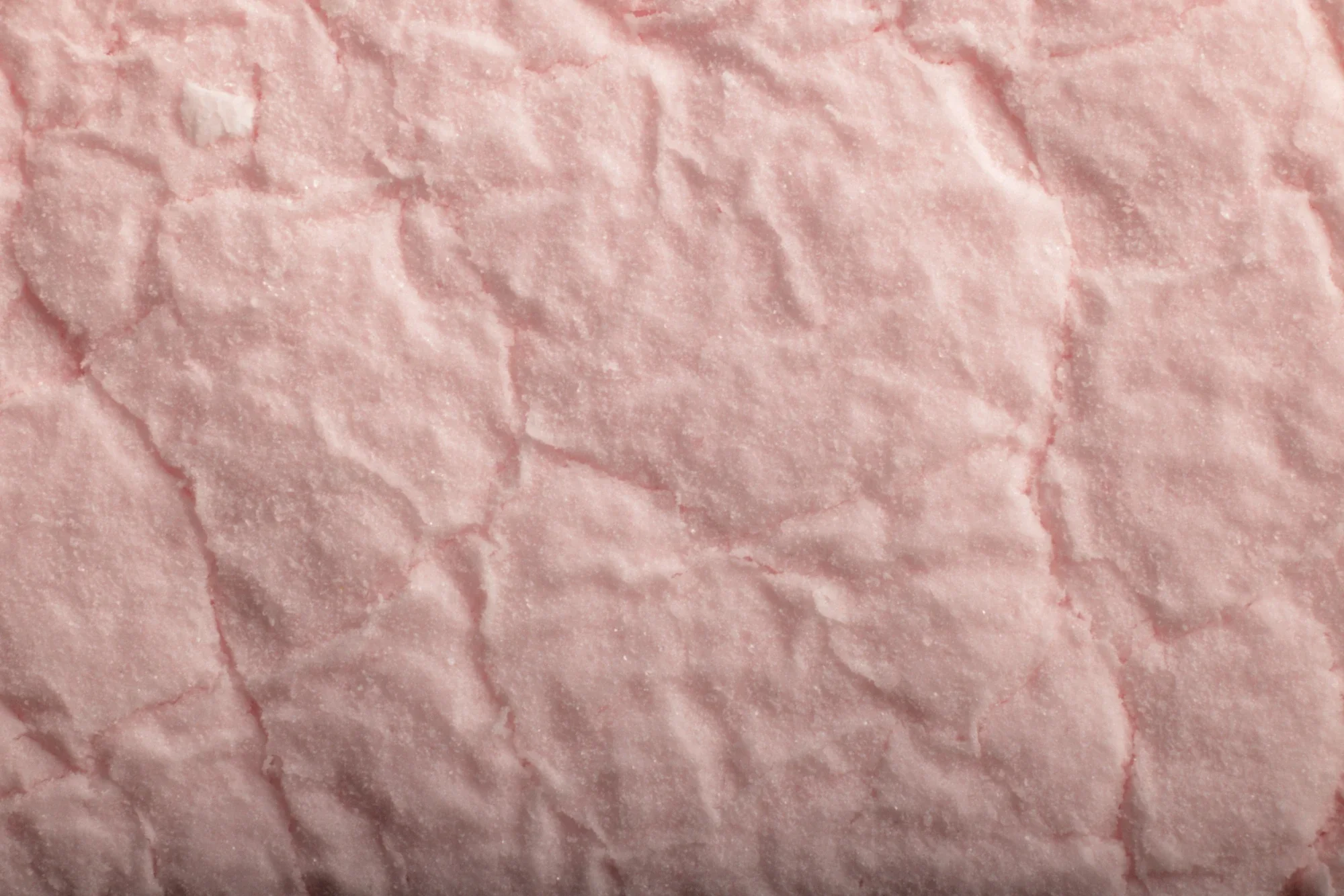 Surface de viande de porc cru, de couleur rose claire avec des textures marbrées et des lignes de graisse.