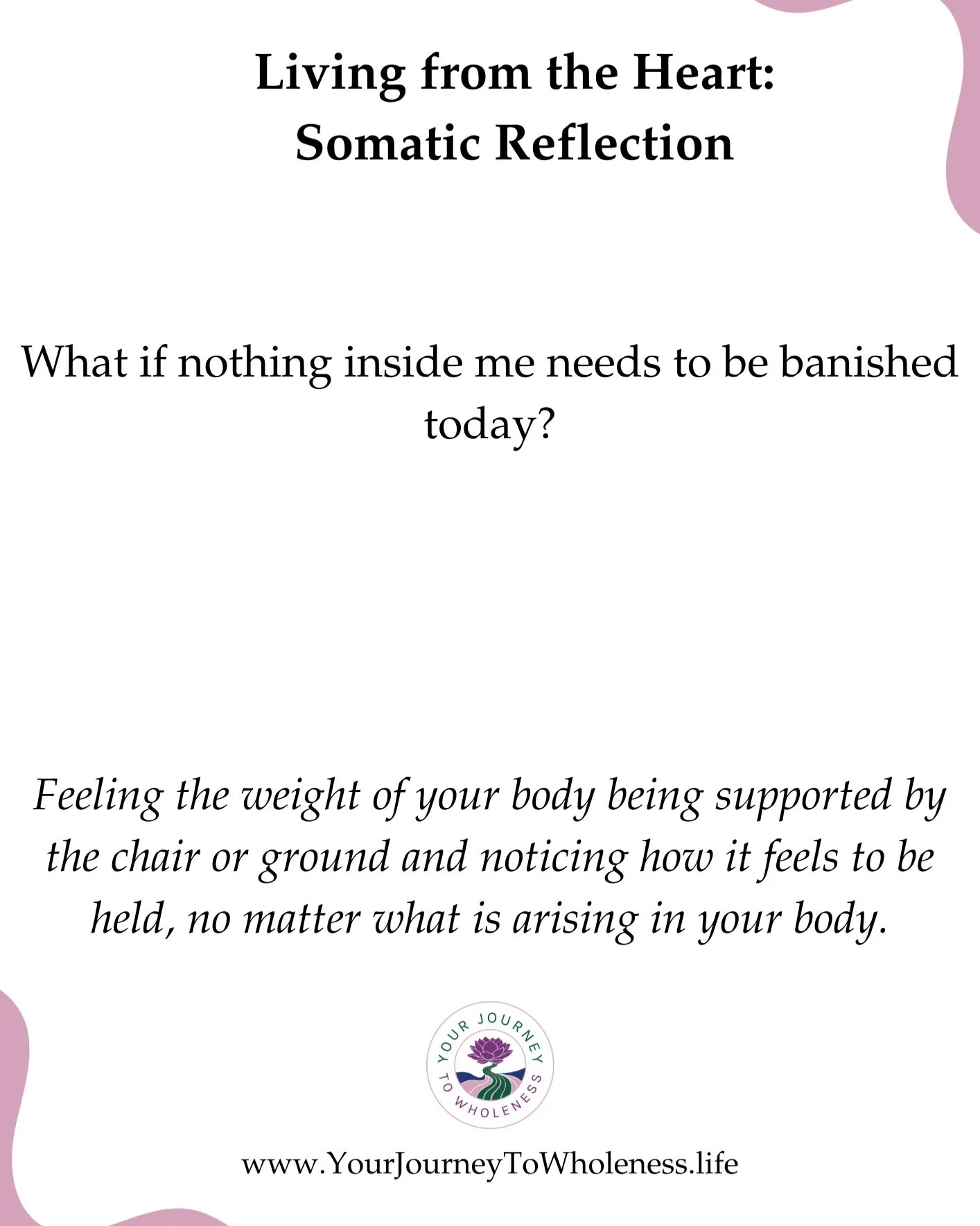 Invitation to pause for a moment. Notice what happens in your body as you read this. 💖

Feel the warmth of your own kindness through a soft, guided body awareness journey: https://shorturl.at/iTkJT 🪷