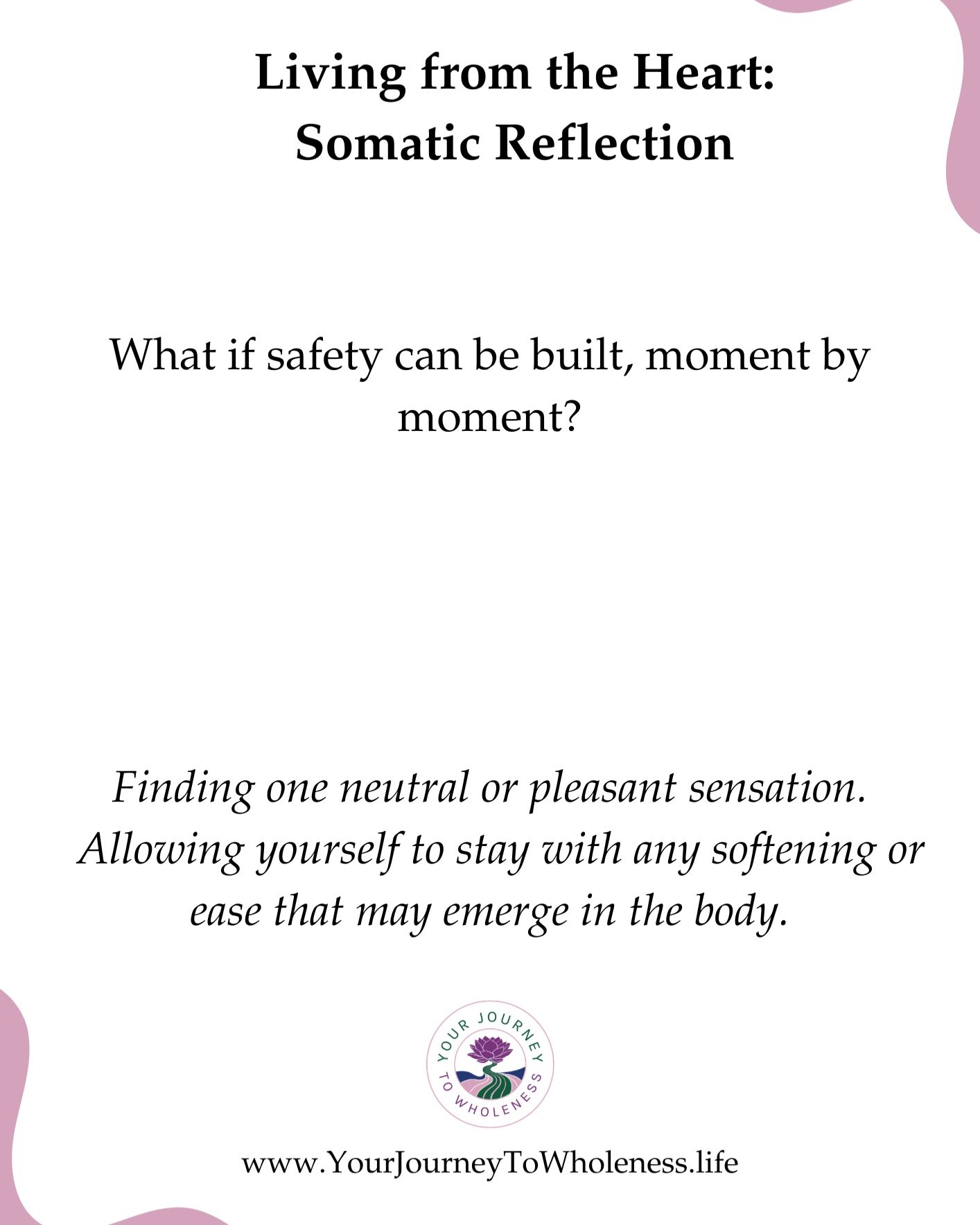 Safety doesn&rsquo;t have to arrive all at once. 🪷

Explore how to build a felt sense of safety in a Star Wars&ndash;inspired somatic journey. Fans and non-fans are welcome. No prior experience needed, just a willingness to explore and feel.

More h