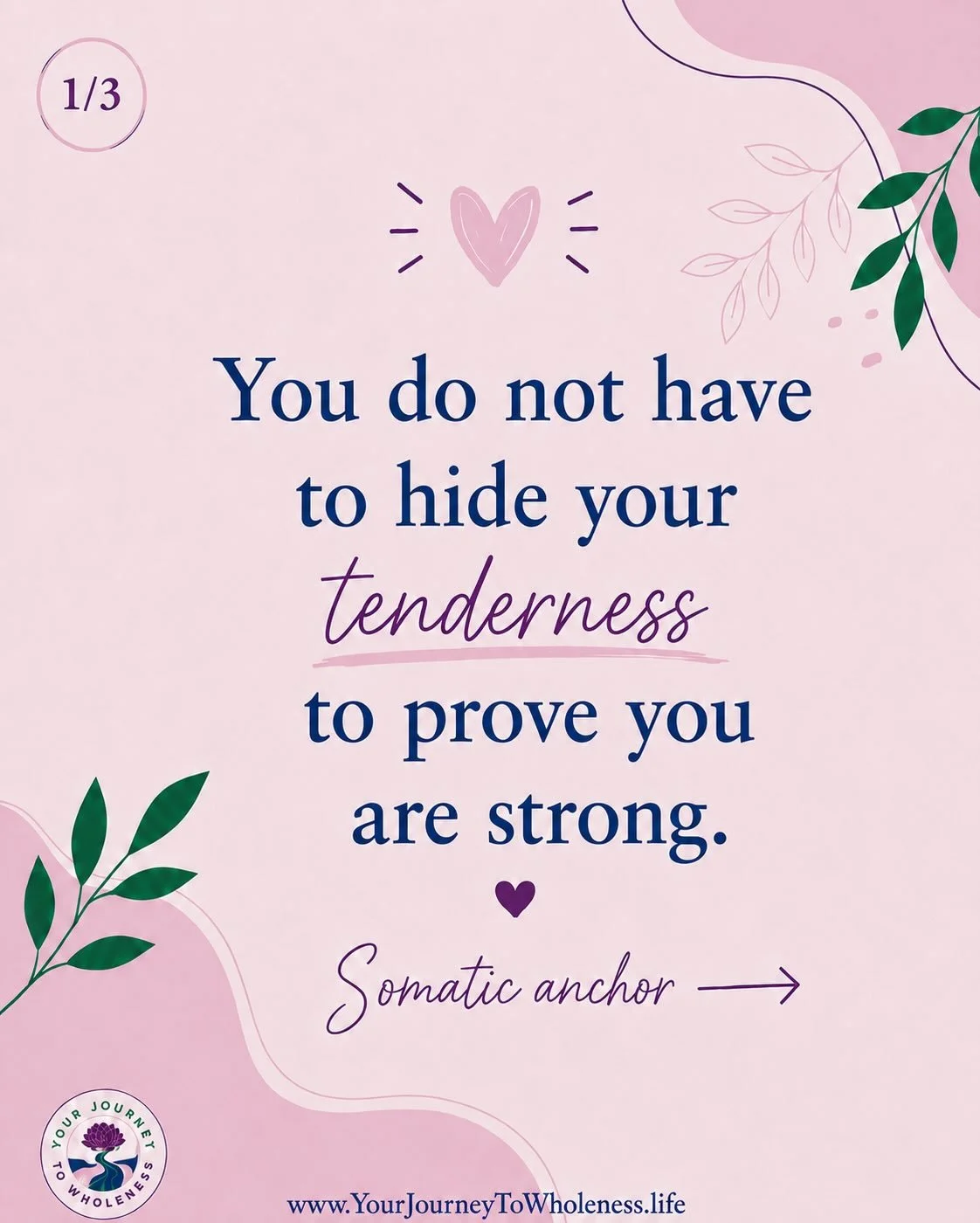 You do not have to hide your tenderness to prove you are strong. 🪷

So many of us learned to keep going.
To hold it together.
To push through.
To perform strength, even when the body was quietly asking for softness.

But tenderness is not the opposi