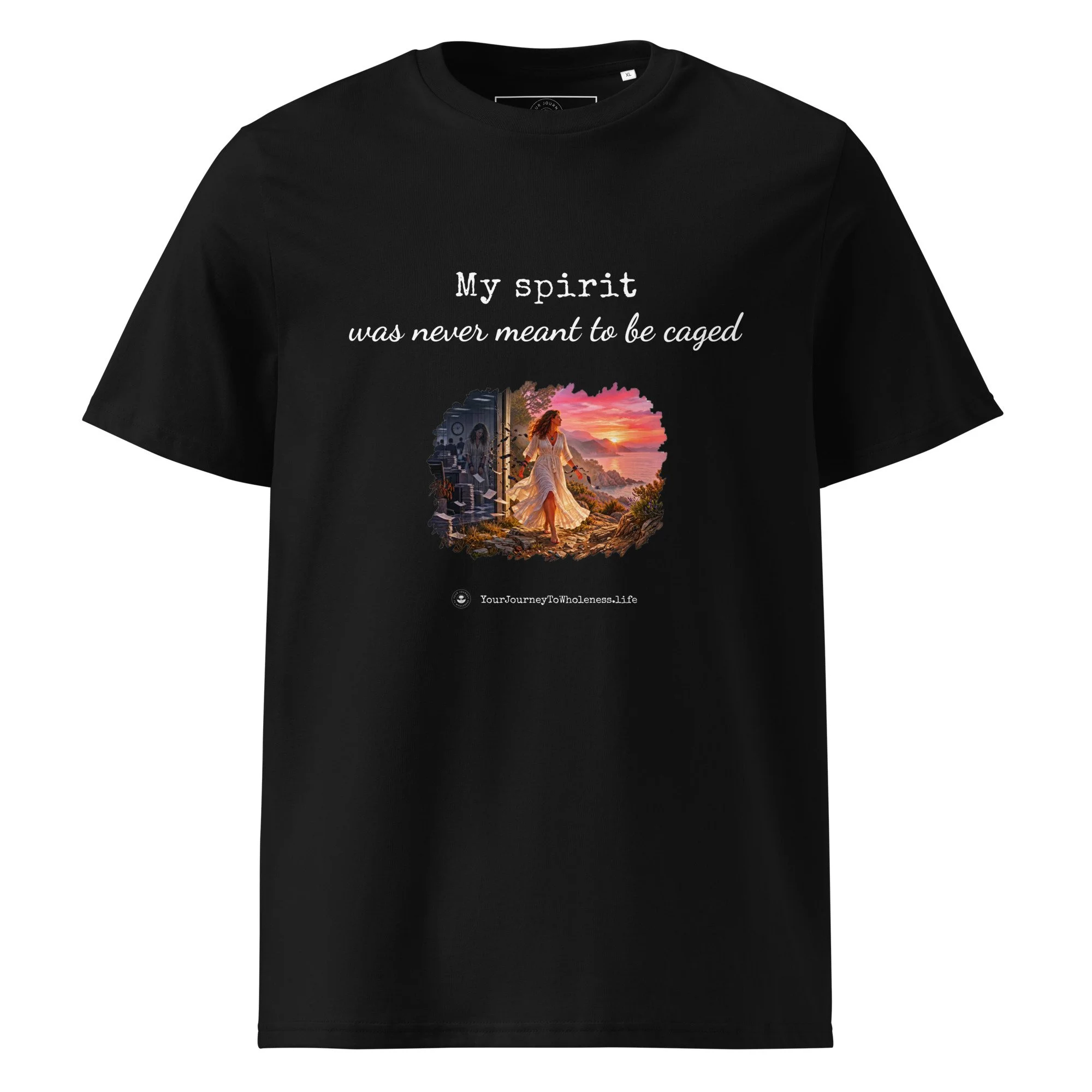 Uncaged Spirit Organic Cotton T-Shirt black
