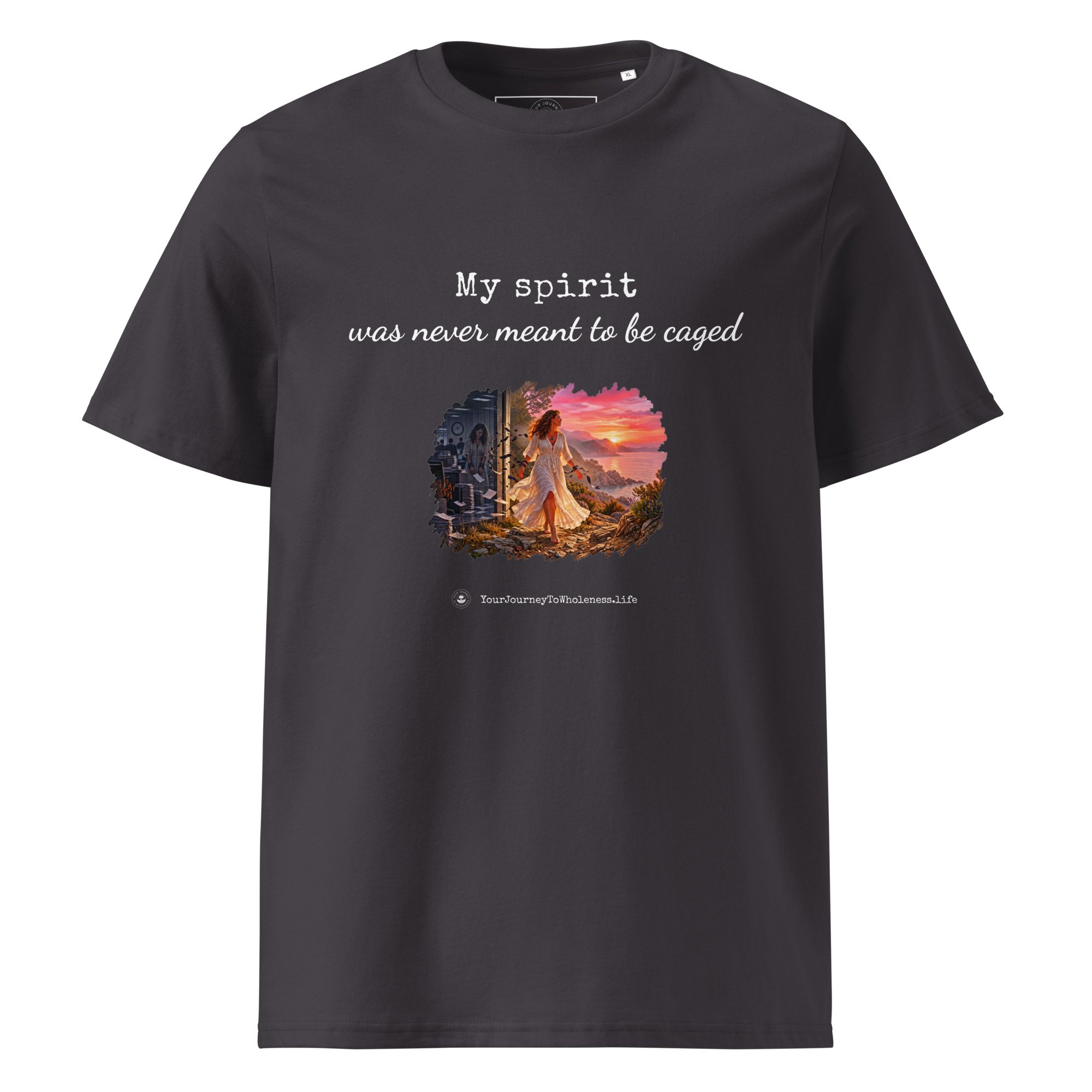 Uncaged Spirit Organic Cotton T-Shirt grey