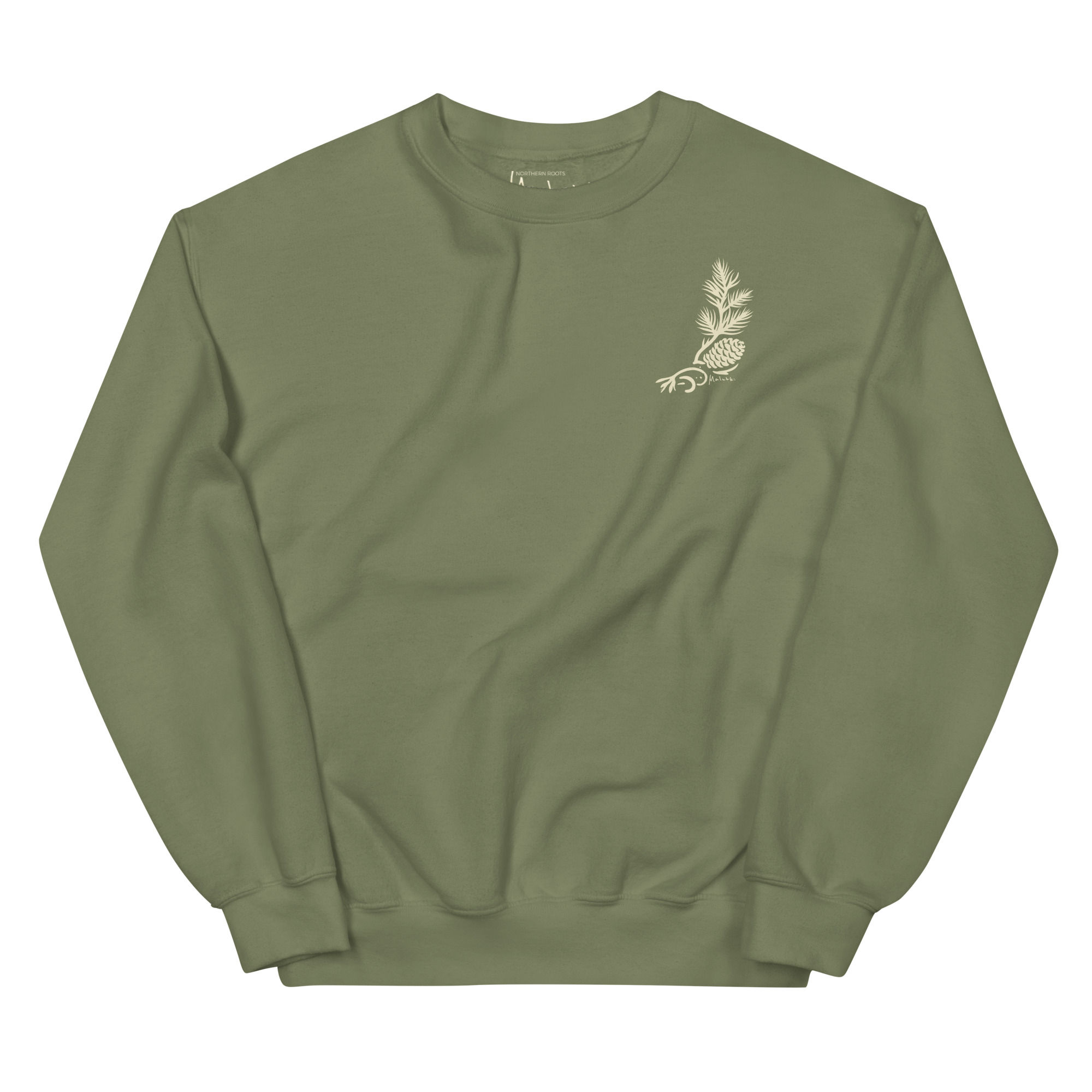 unisex-crew-neck-sweatshirt-military-green-front-69b000bc87d79.png