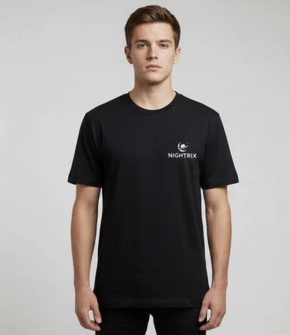 Men’s Black Large Back Design Tee