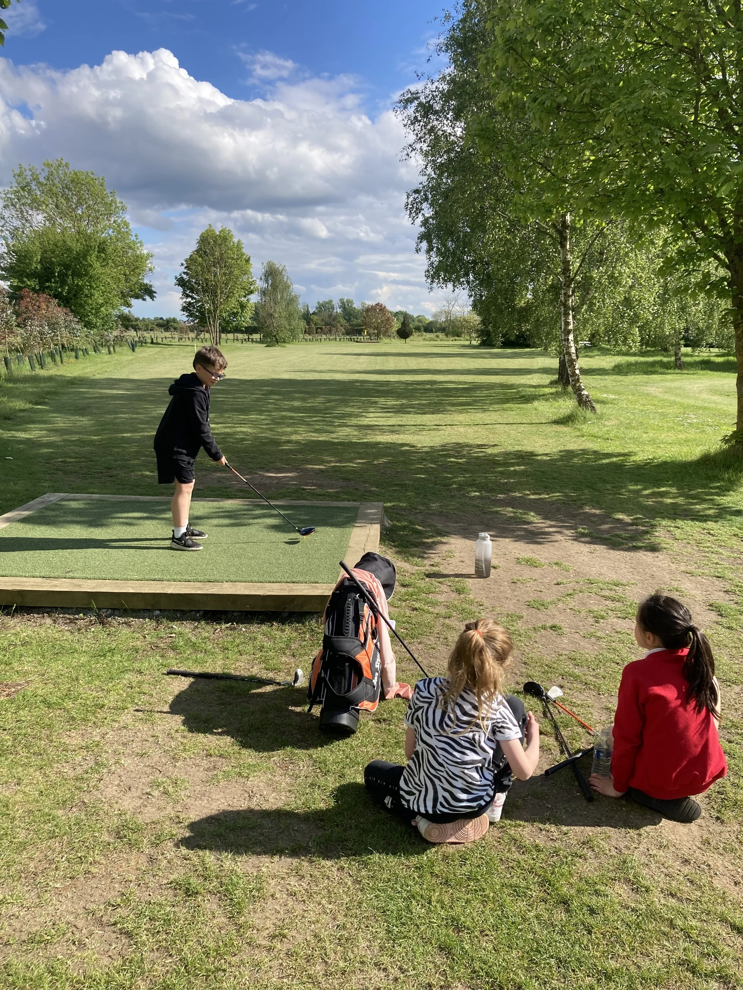 Suffolk Golf Academy coaching sessions out on course at Stonham Barns Golf Park, near Stowmarket in Suffolk.
