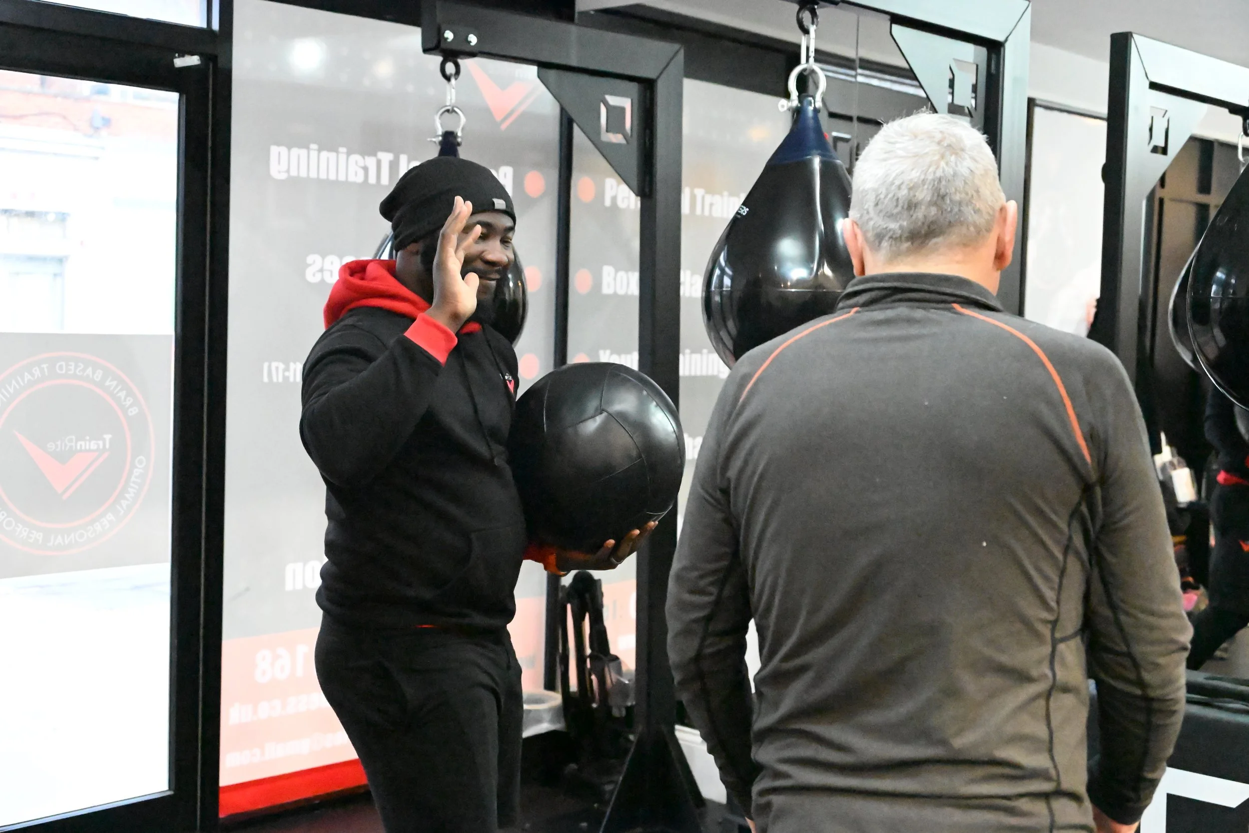 TrainRite founder and lead coach, Emmanuel, with client