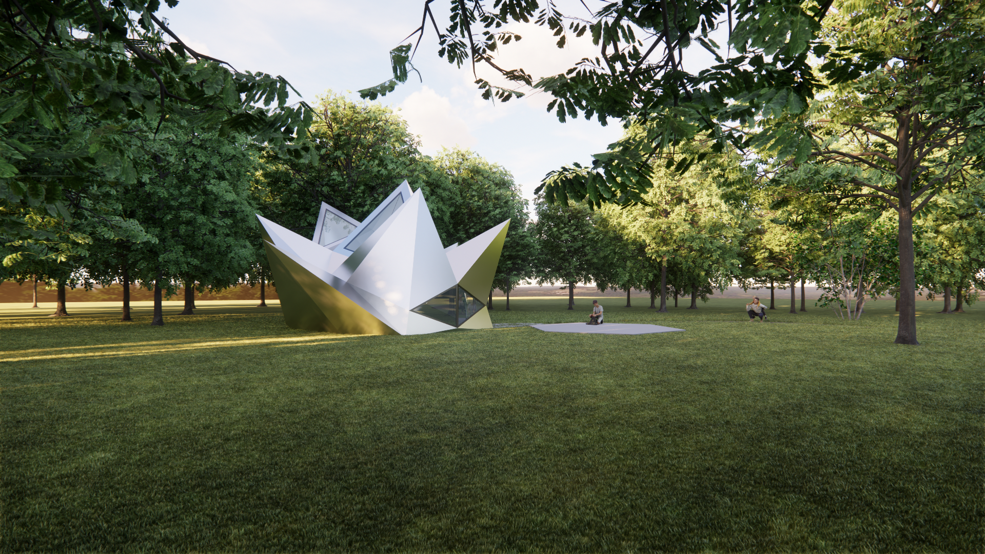 Folly Kaboom Buitenplaats Koningsweg - Vakantiewoning in bosrijke omgeving van Arnhem. Modern en eigentijds ontwerp met glas en metaal. Ernaast ligt een buitenterras