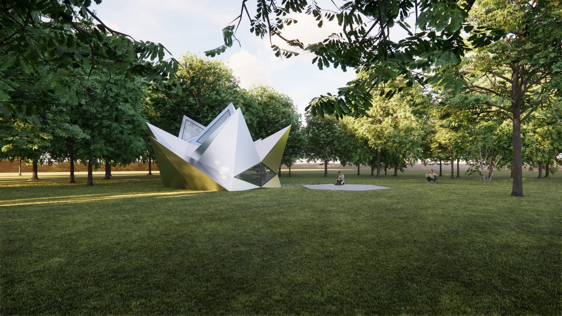 Folly Kaboom Buitenplaats Koningsweg - Ontwerp vakantiewoning in bosrijke omgeving van Arnhem in Gelderland. Moderne en eigentijdse architectuur met glas en metaal.