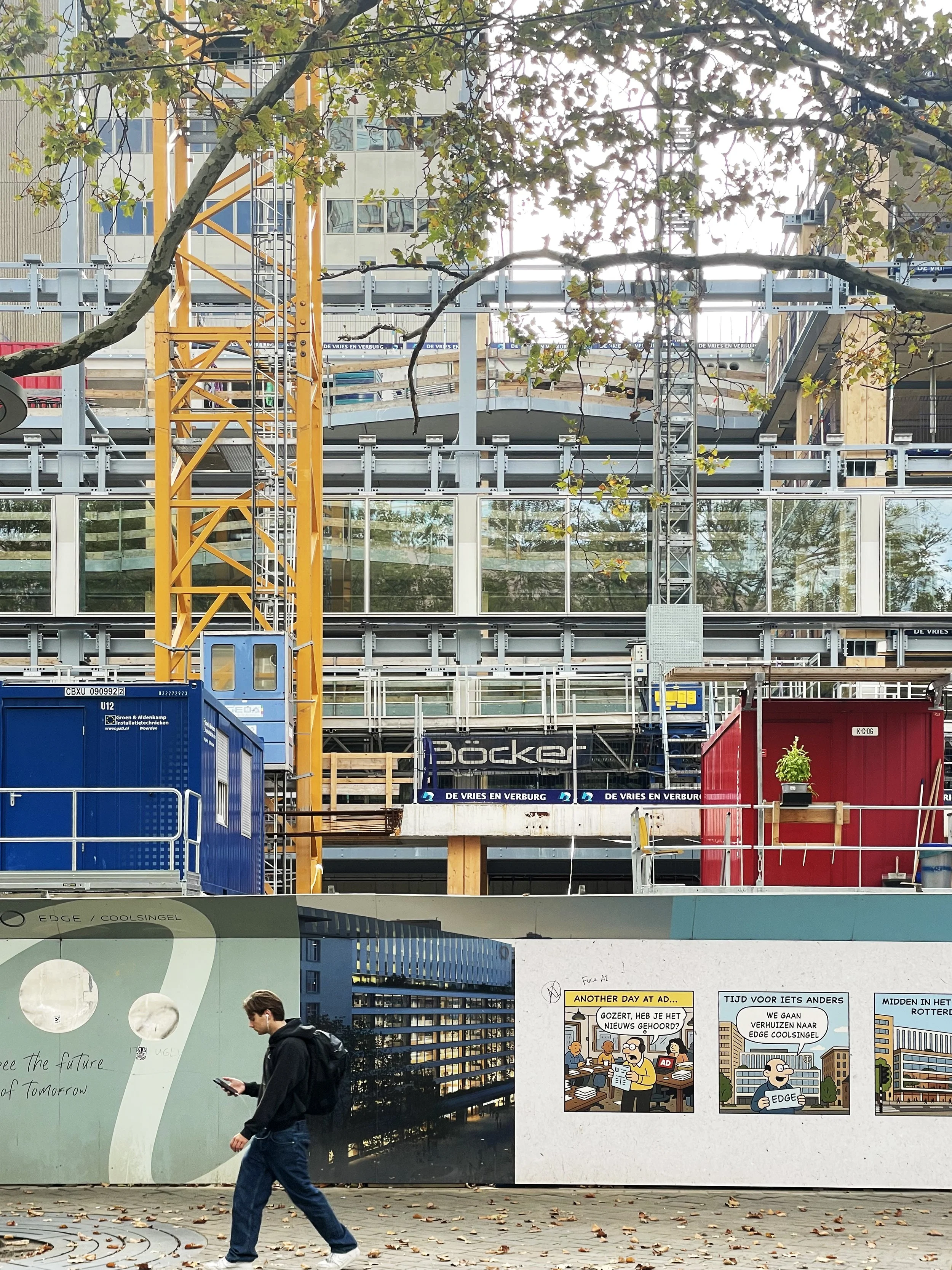 EDGE Coolsingel is in aanbouw in Rotterdam