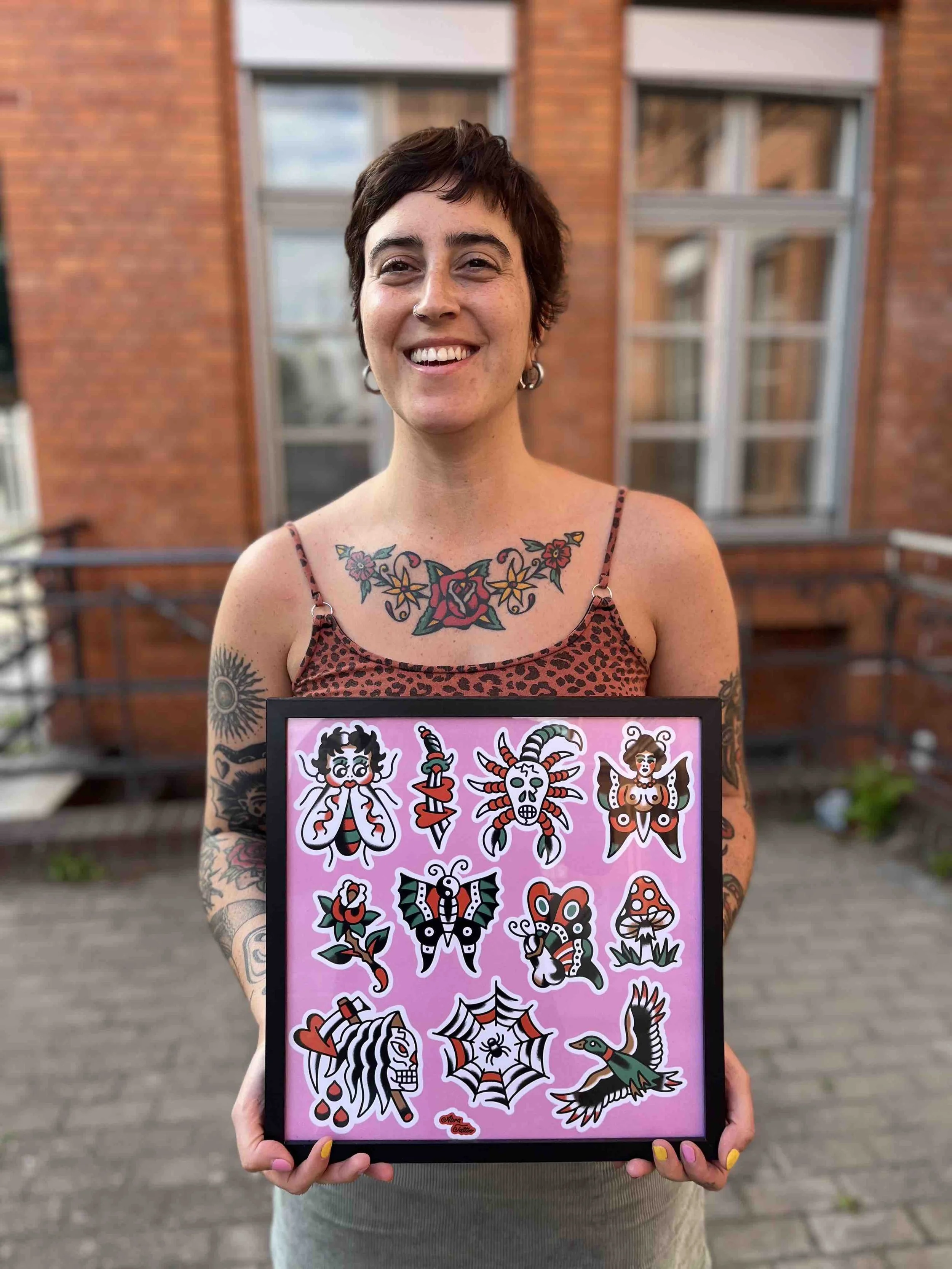 best traditional tattoo Berlin old school design flash sheet