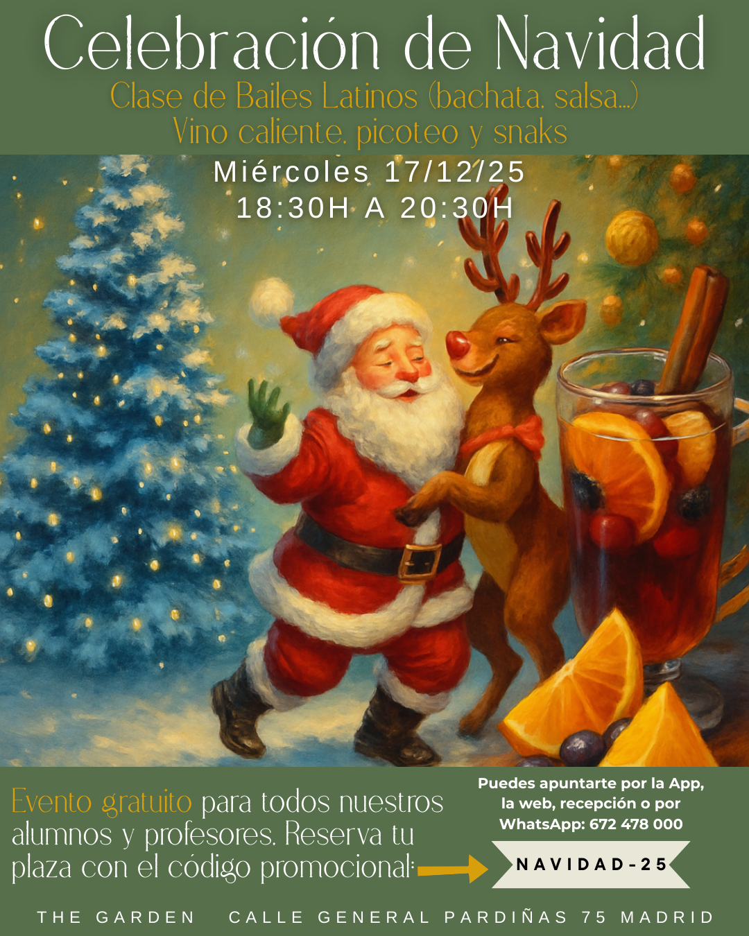 🎄 ¡Baile Especial de Navidad en The Garden! 🎄