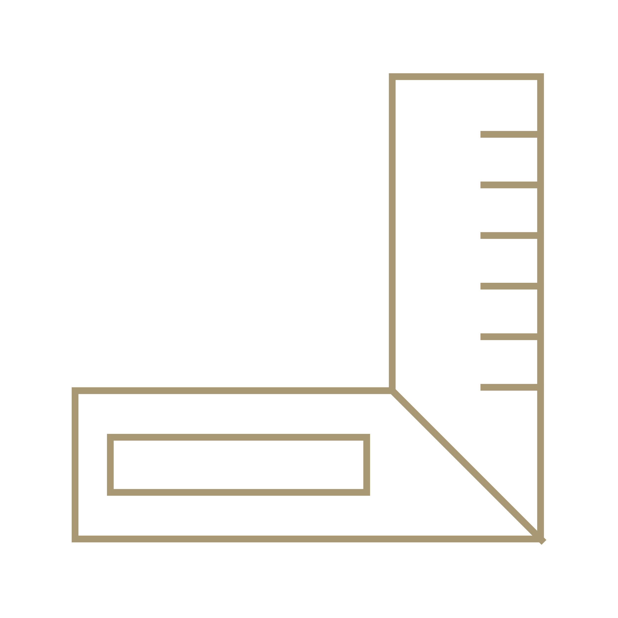 Line drawing of a right-angle set square with a transparent ruler attached, showing measurement markings.