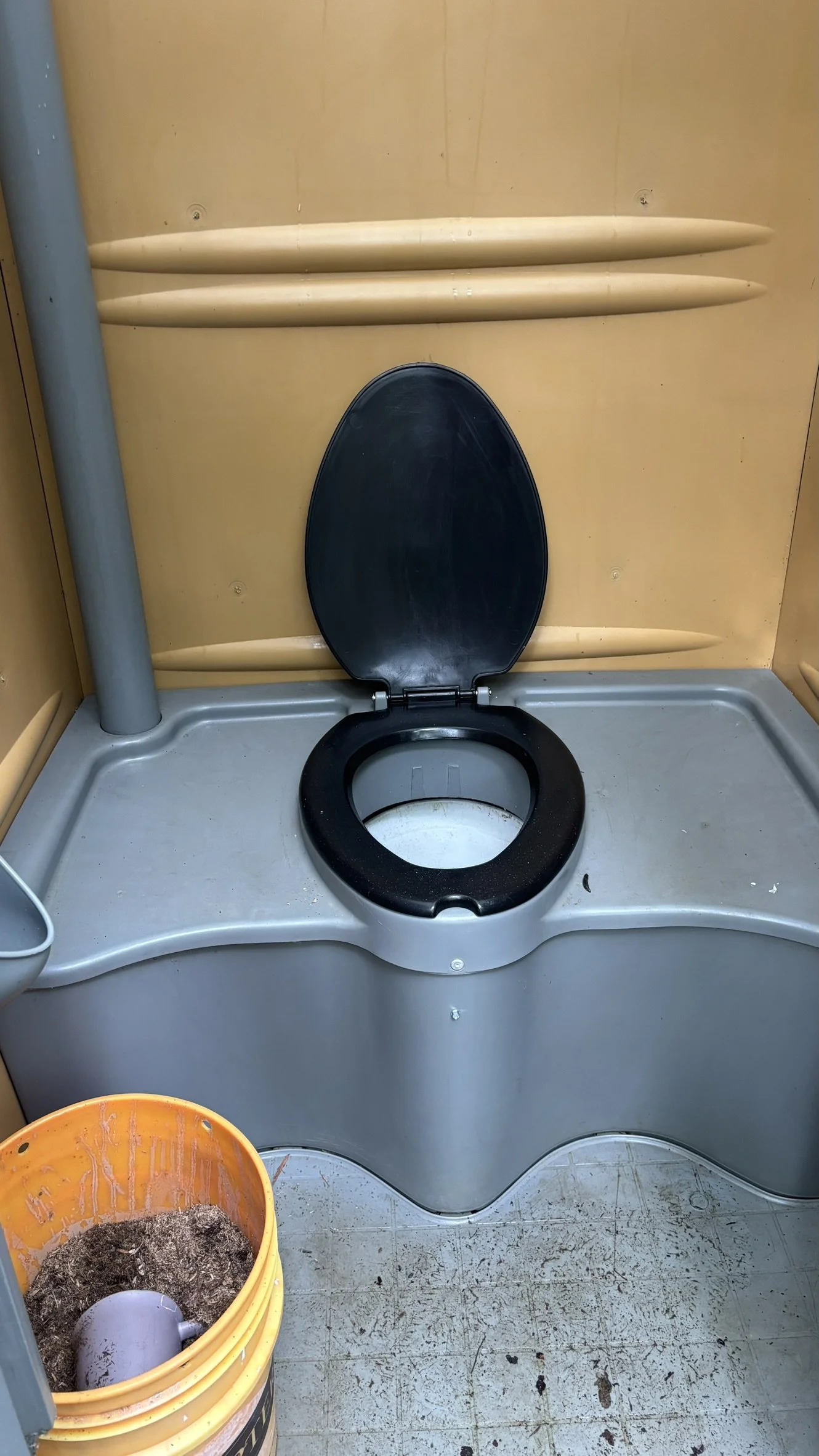 Composting Toilet inside a re-purposed porta-potty