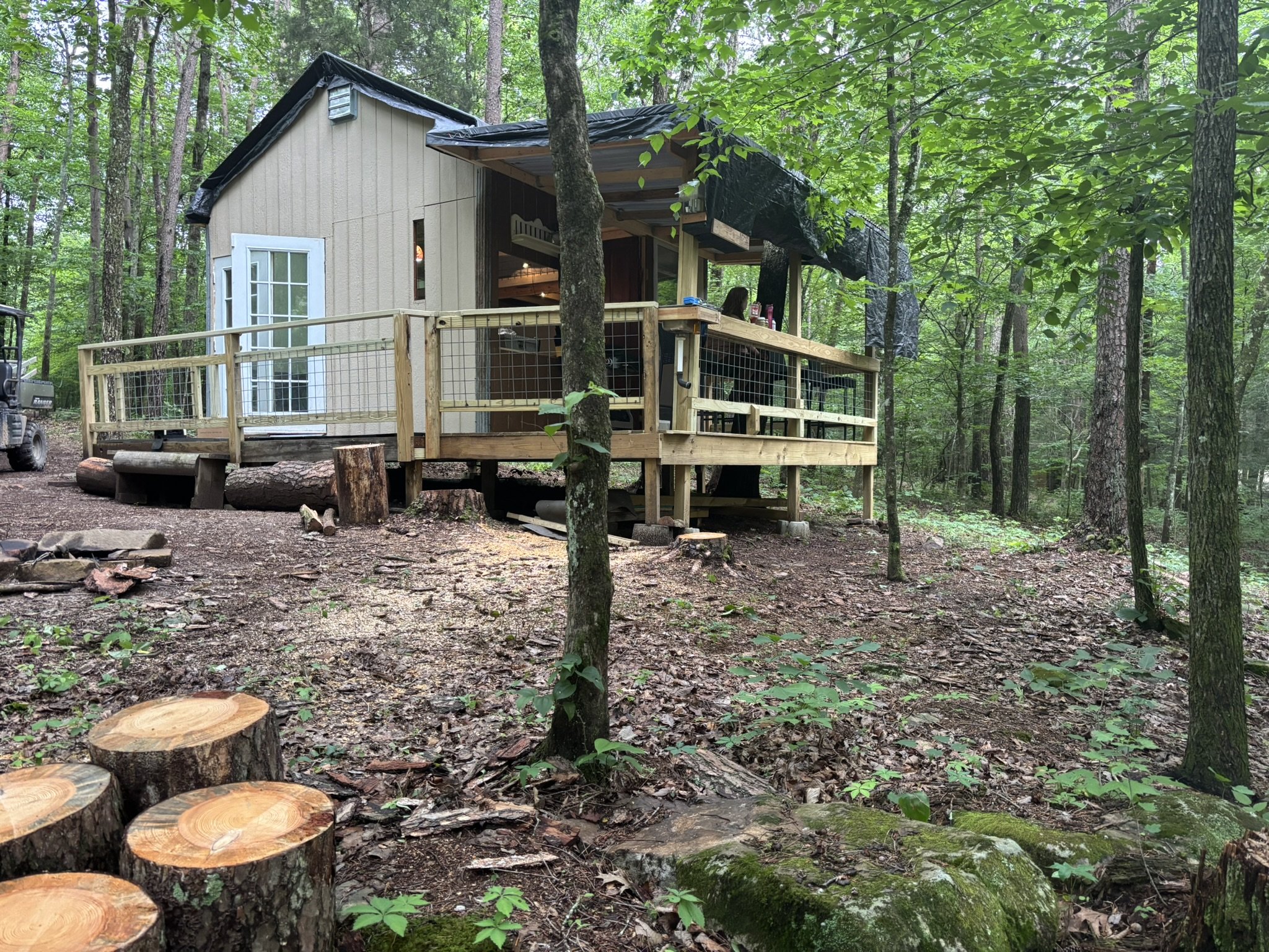 Hybrid tiny house in the woods