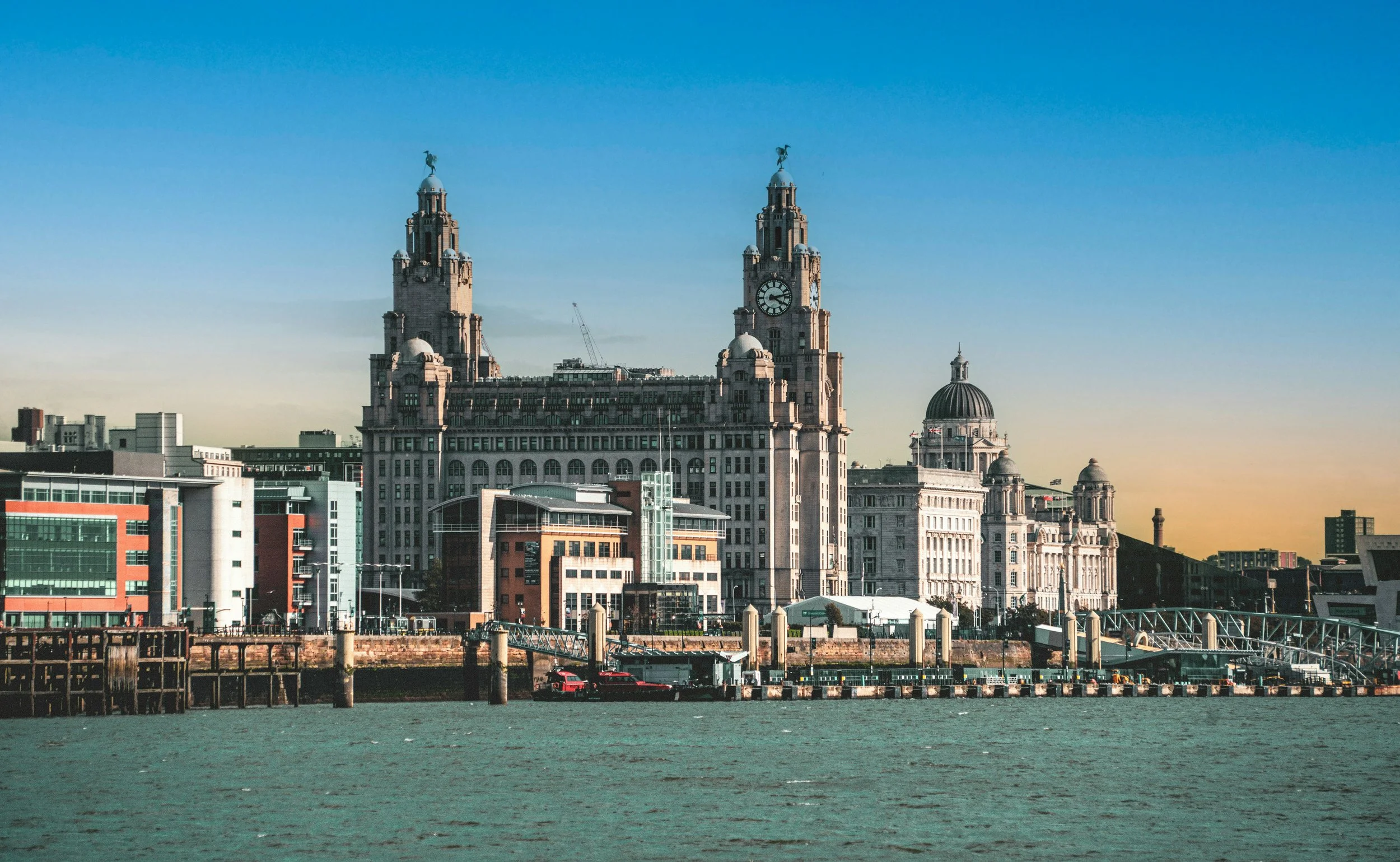The Liverpool Skyline and docks