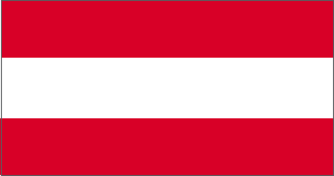 Flag with three horizontal stripes: red at the top and bottom, black in the middle, with two thin white lines separating the black stripe from the red stripes.