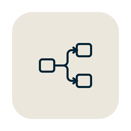 Flowchart with three interconnected boxes.