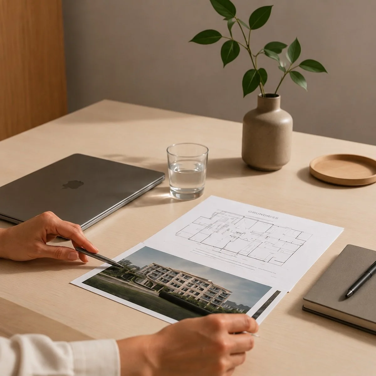 Analyse von Objektunterlagen und Wertermittlung einer Immobilie als Grundlage für die individuelle Verkaufsstrategie von Dümpert Immobilien in Kiel