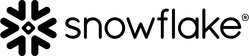 black logo for snowflake