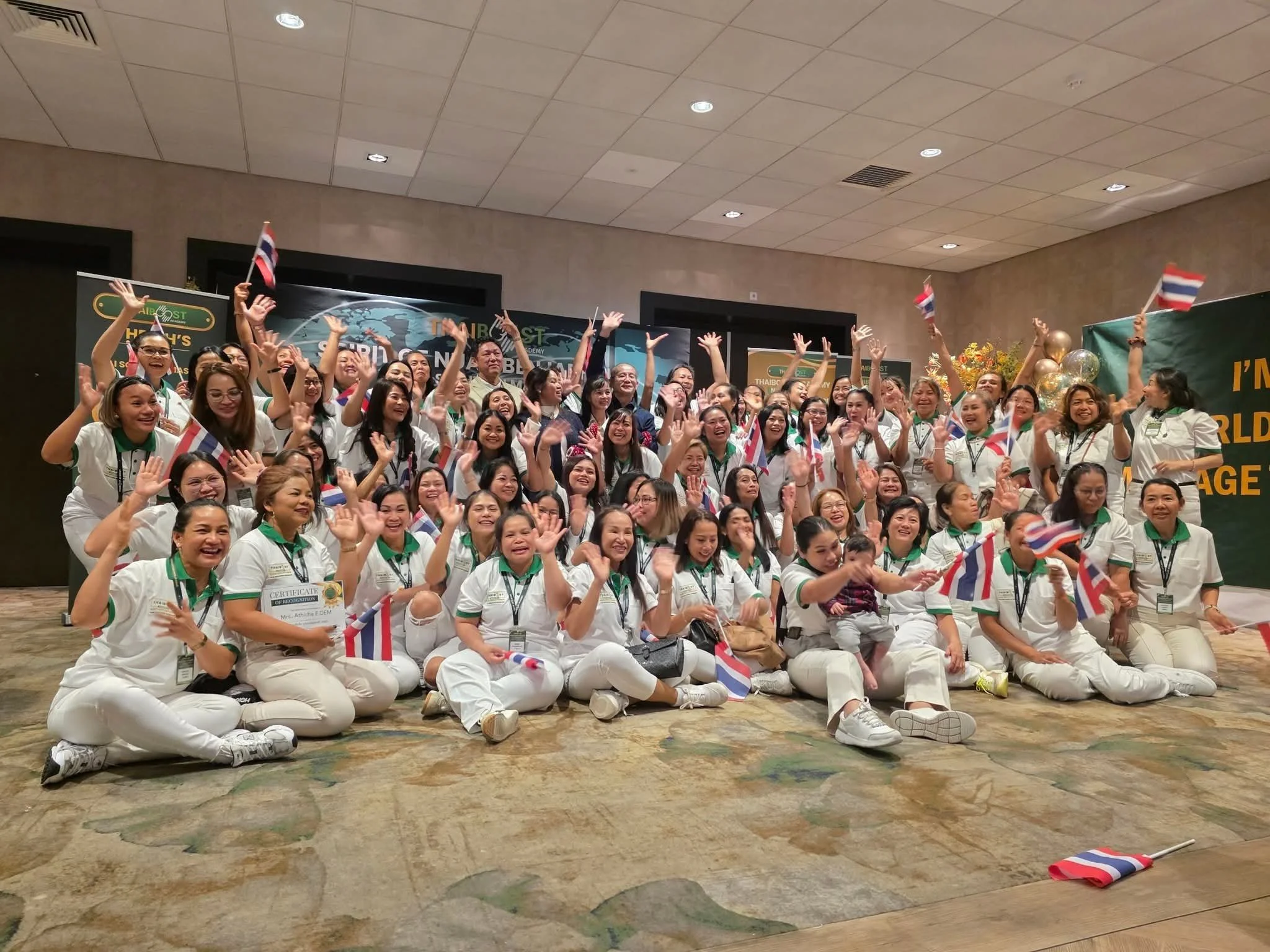 Thai Boost Academy Massage therapist group of over 70 people 