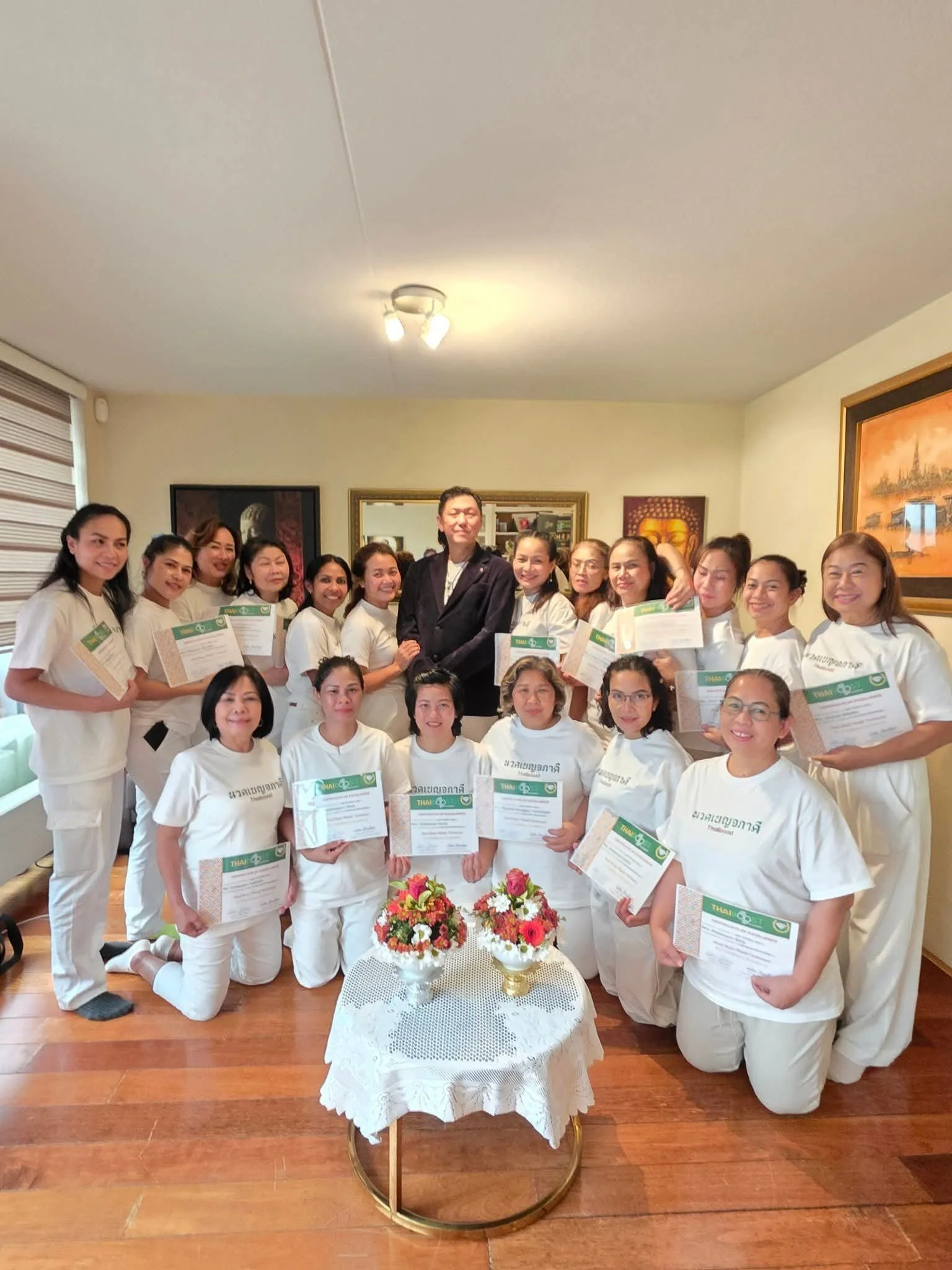 Certificate awarded for completion of Thai Boost Academy