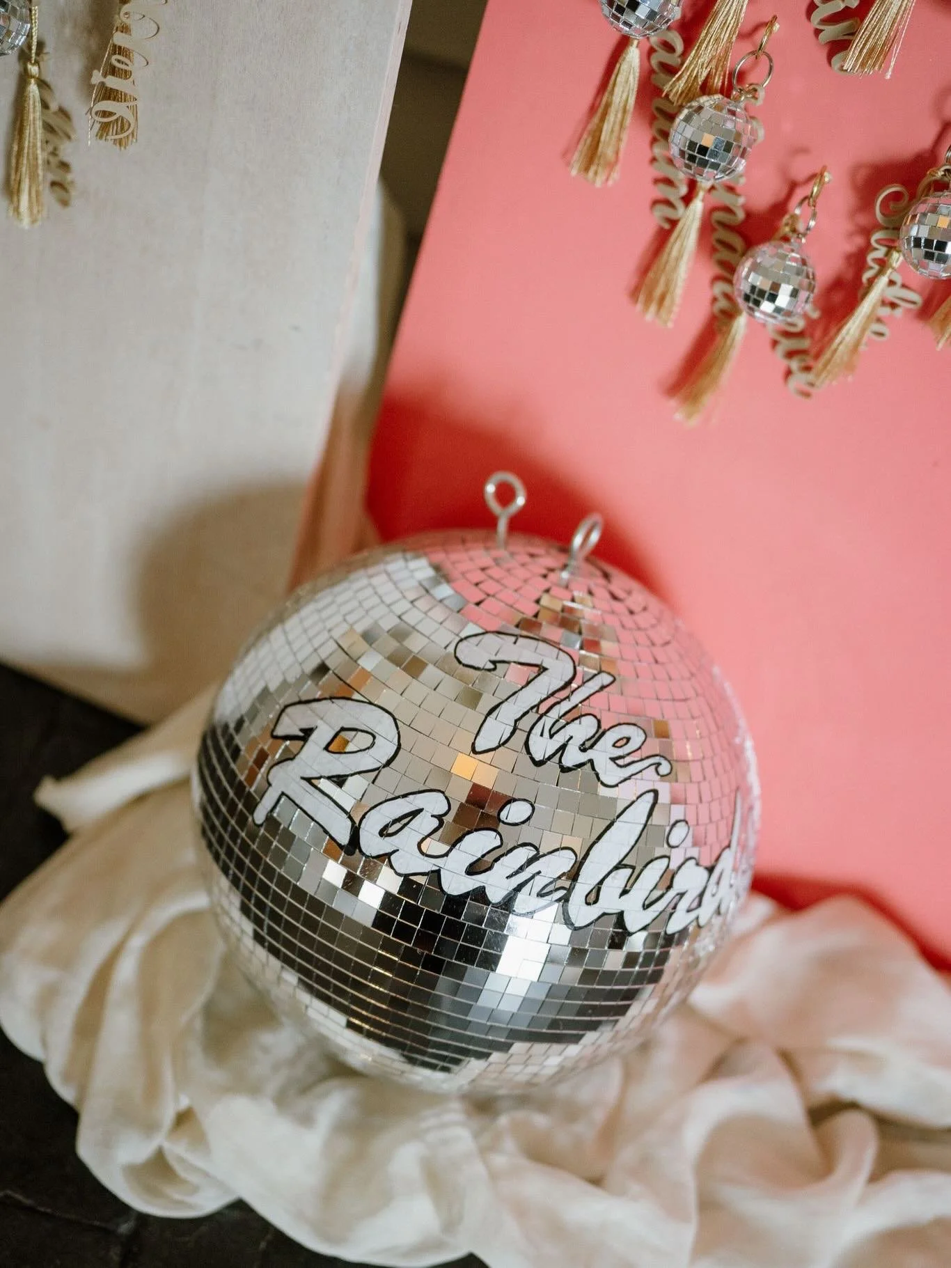 Personalised disco balls ✨

Add a touch of sparkle to your wedding day styling - then take home a beautiful keepsake to treasure long after the celebrations end.

We have three sizes available and they can be completely personalised to suit your styl