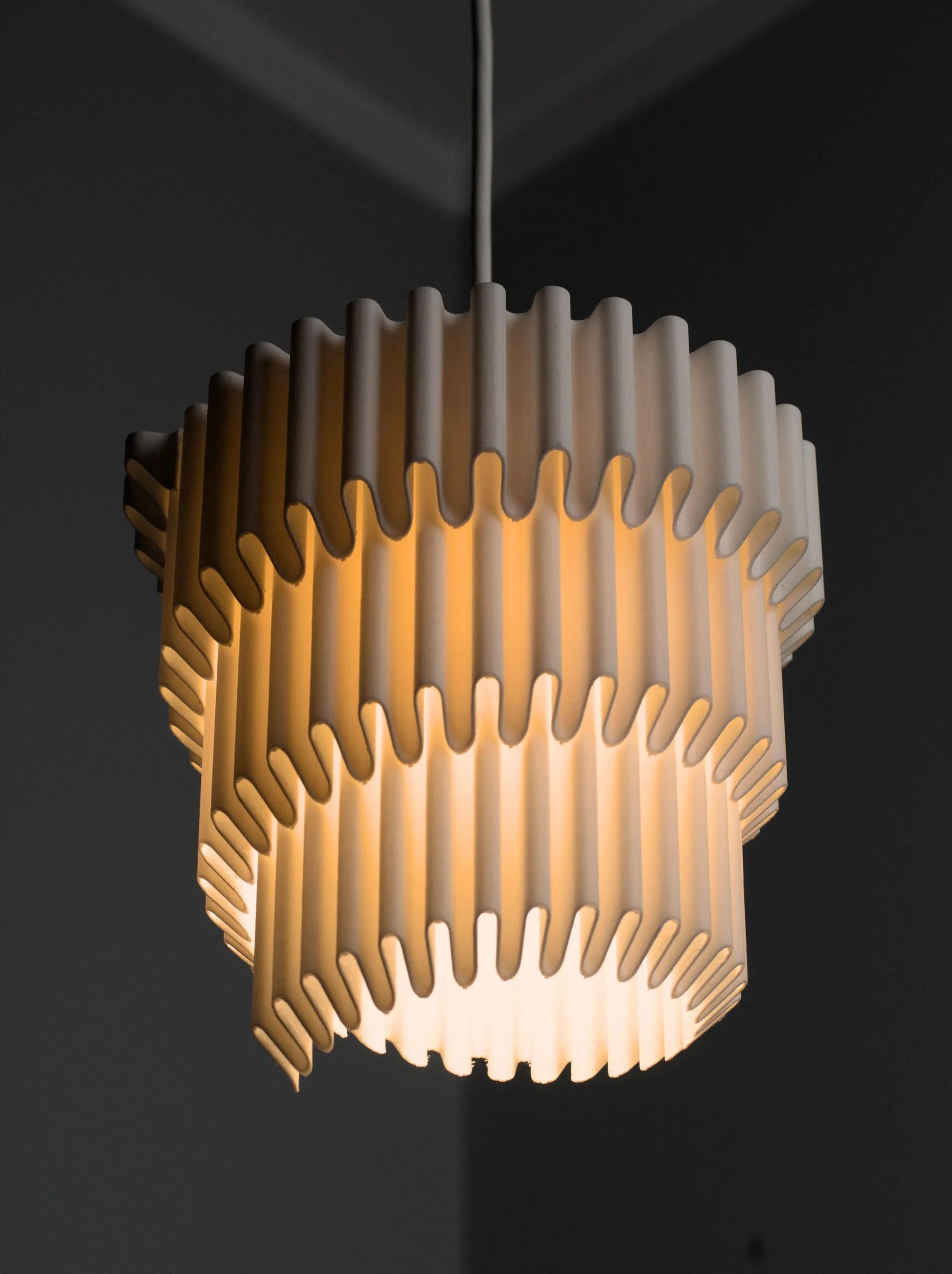Lampshade Balloon Cascade Pendant 3D Printed