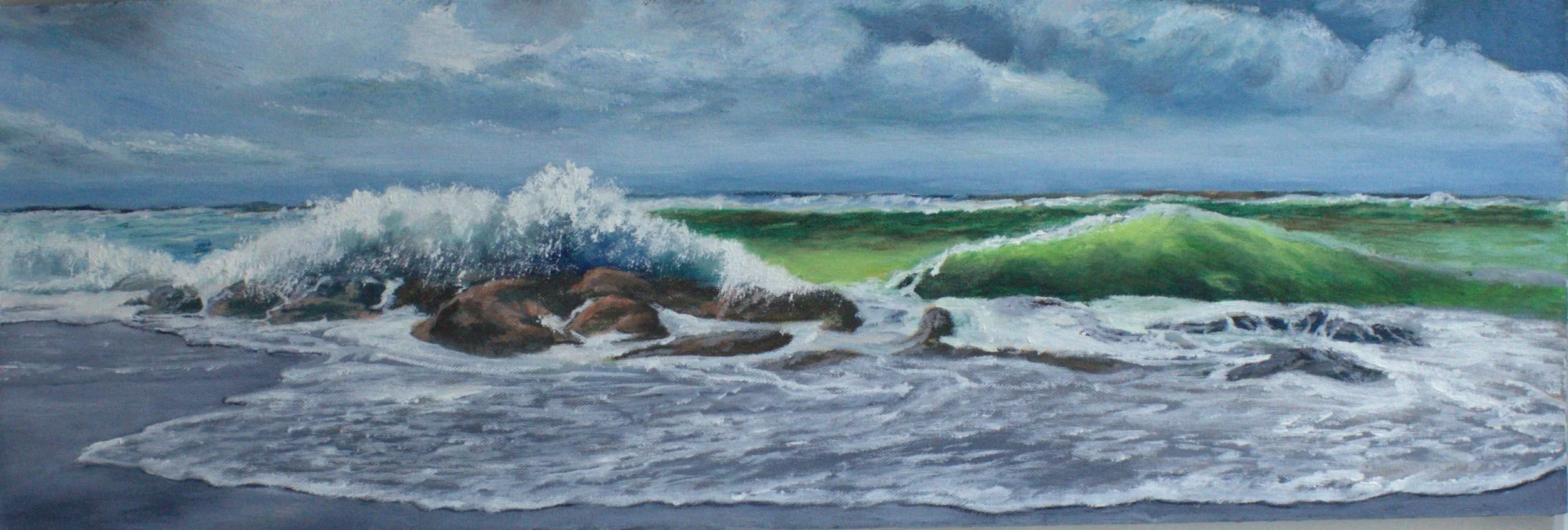 Wish You Were Here - Original Framed Oil Painting