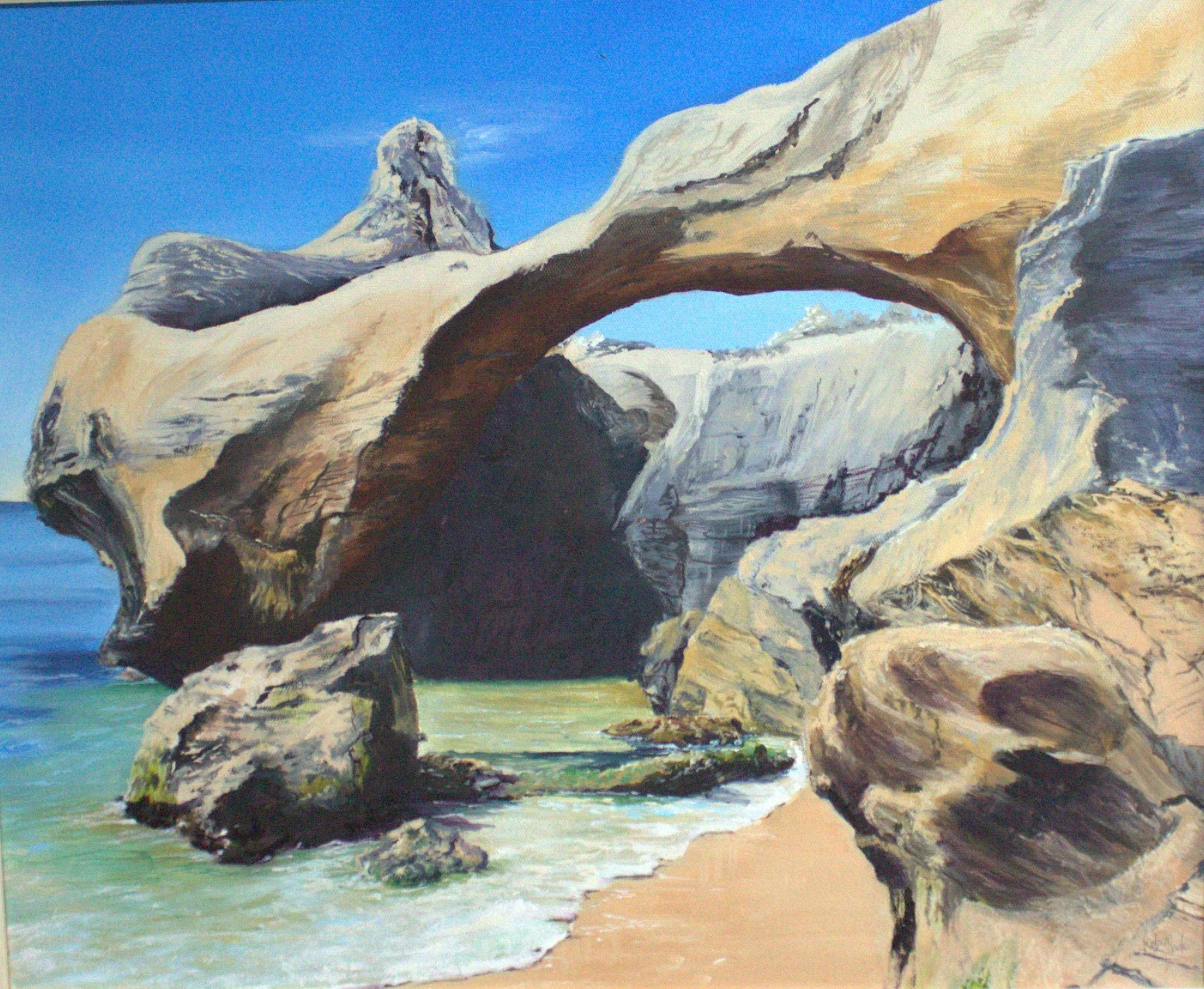 "Praia da Marinha, near Carvoeiro" - Framed Coastal Landscape