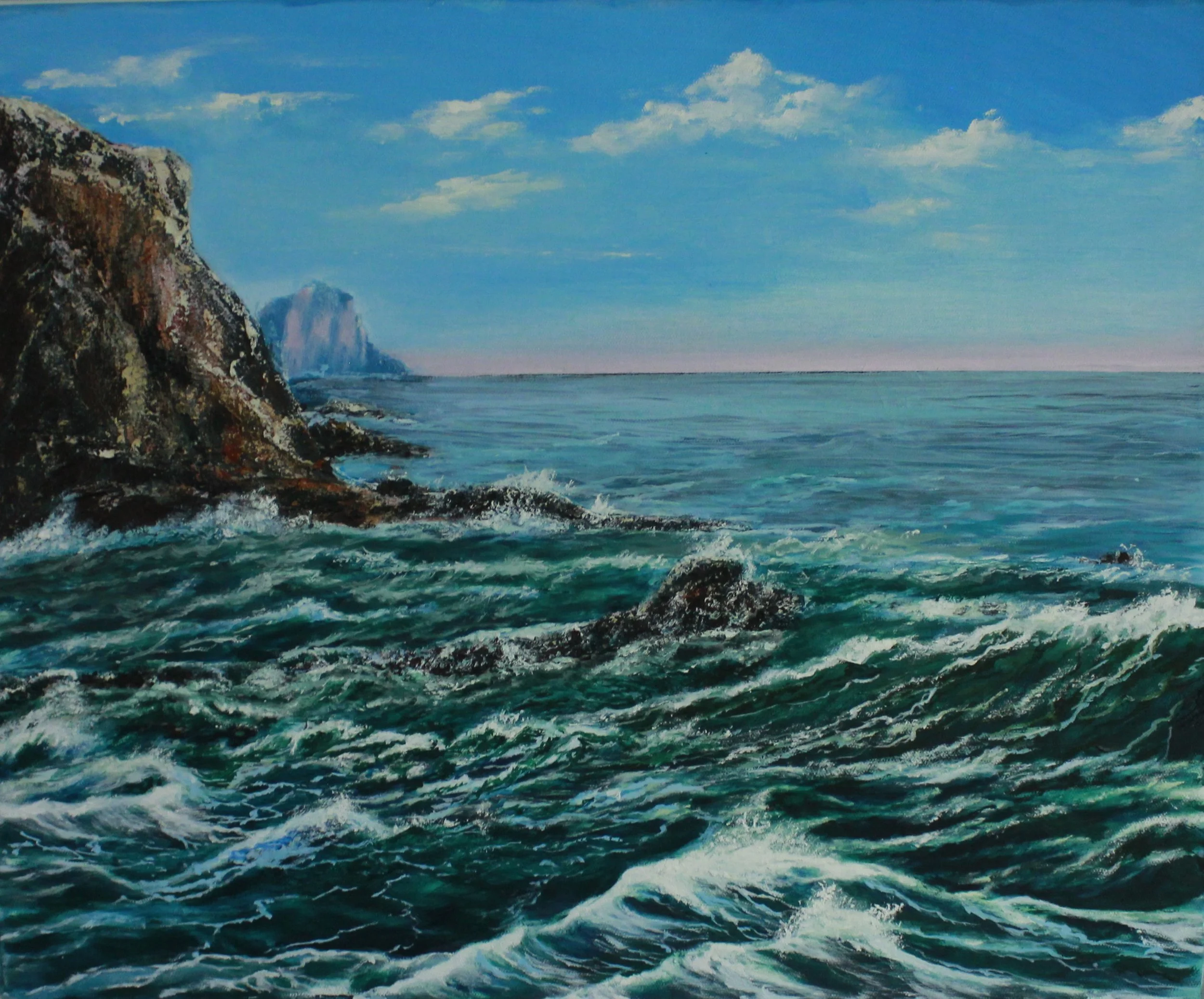 original-oil-painting-water-sea-cliff-Benagil-Portugal-by-milton-Keynes-Artist-Robin-Souter.JPG