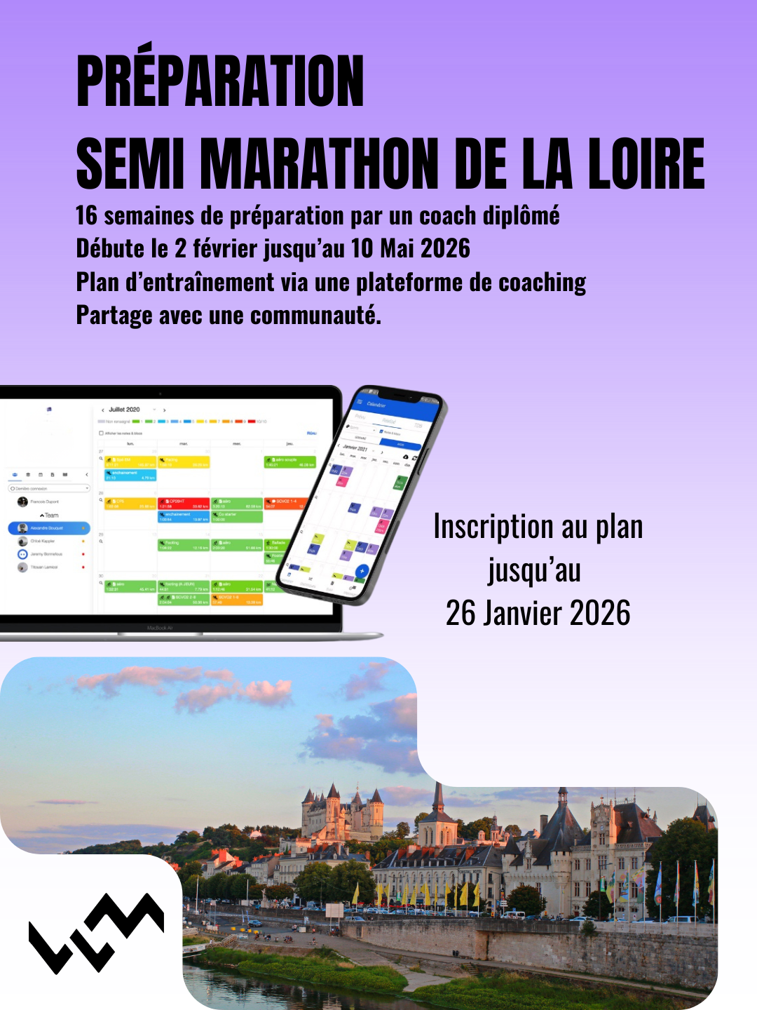 Plan d'entraînement - Semi Marathon de la Loire 2026