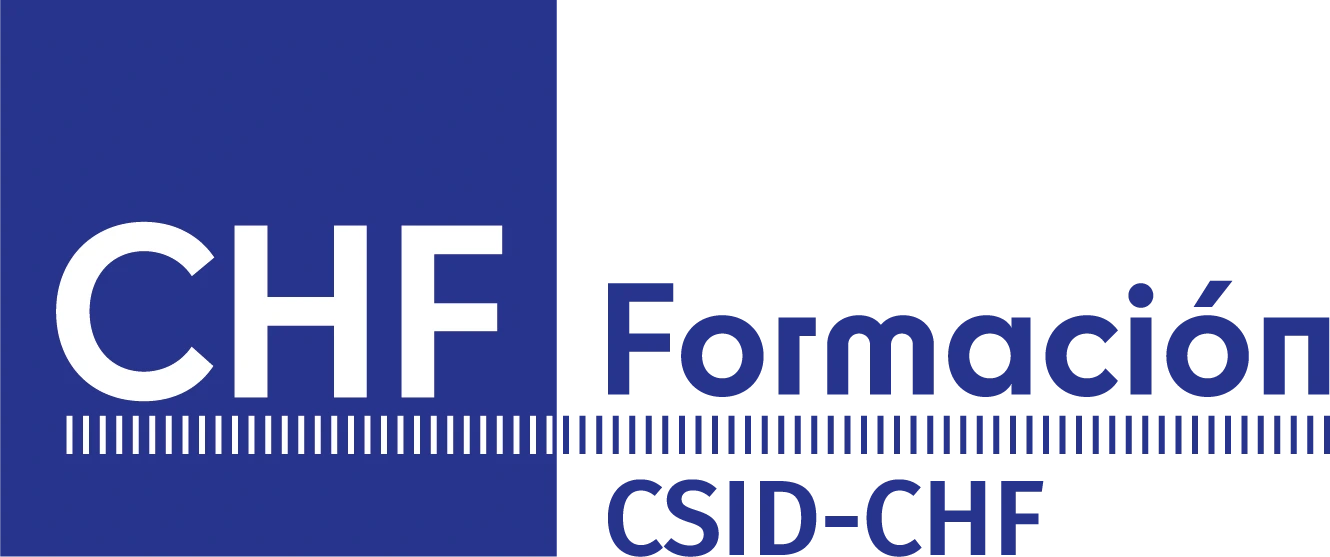 Logotipo del centro de formación profesional CHF promovido por el Colegio de Huérfanos Ferroviarios