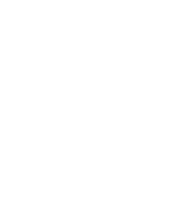 Minimalist white line drawing of a stylized flower with a leaf on top and three further leaves at the base, on a black background.