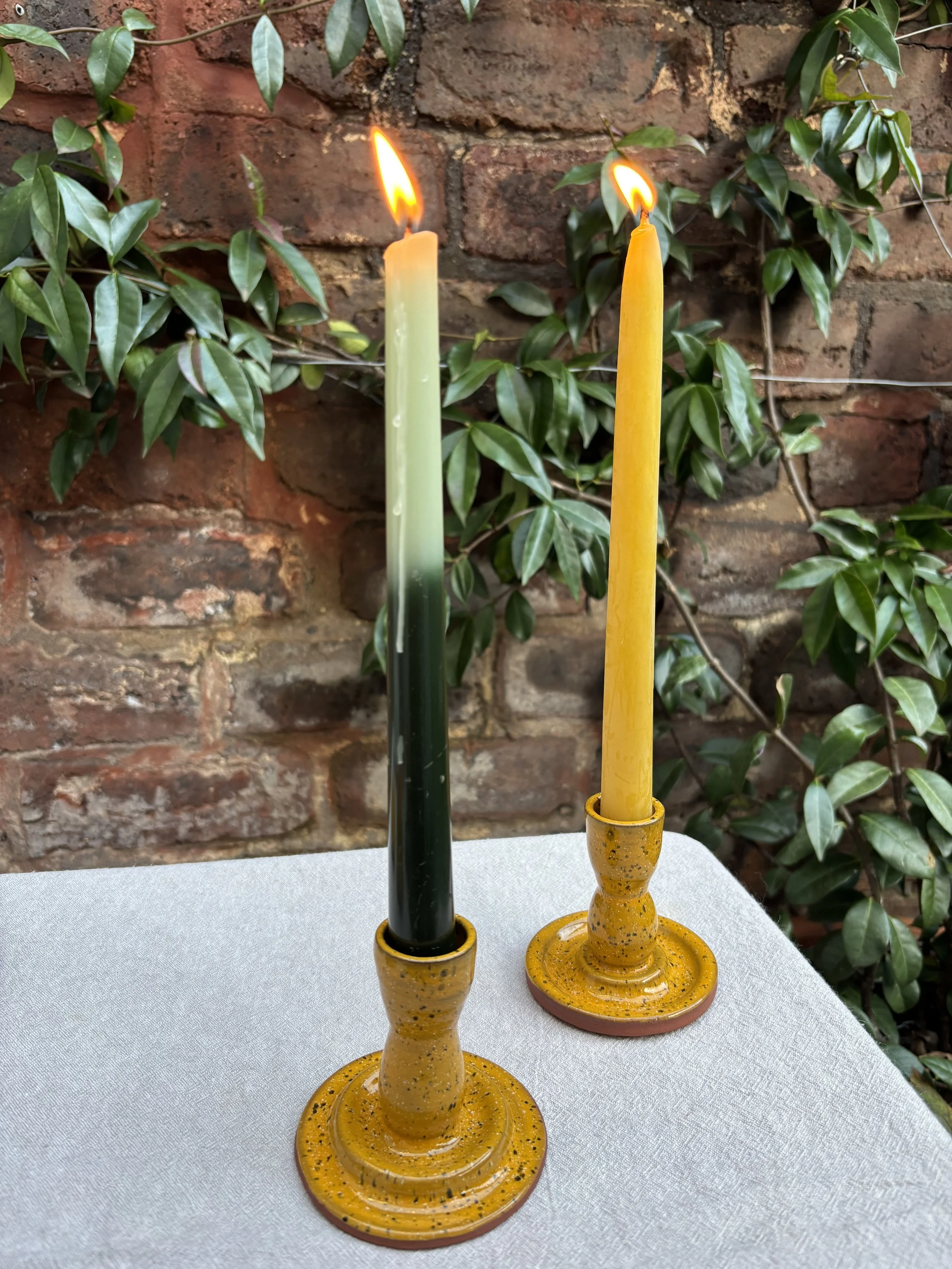 Marigold Candle Holders - pair