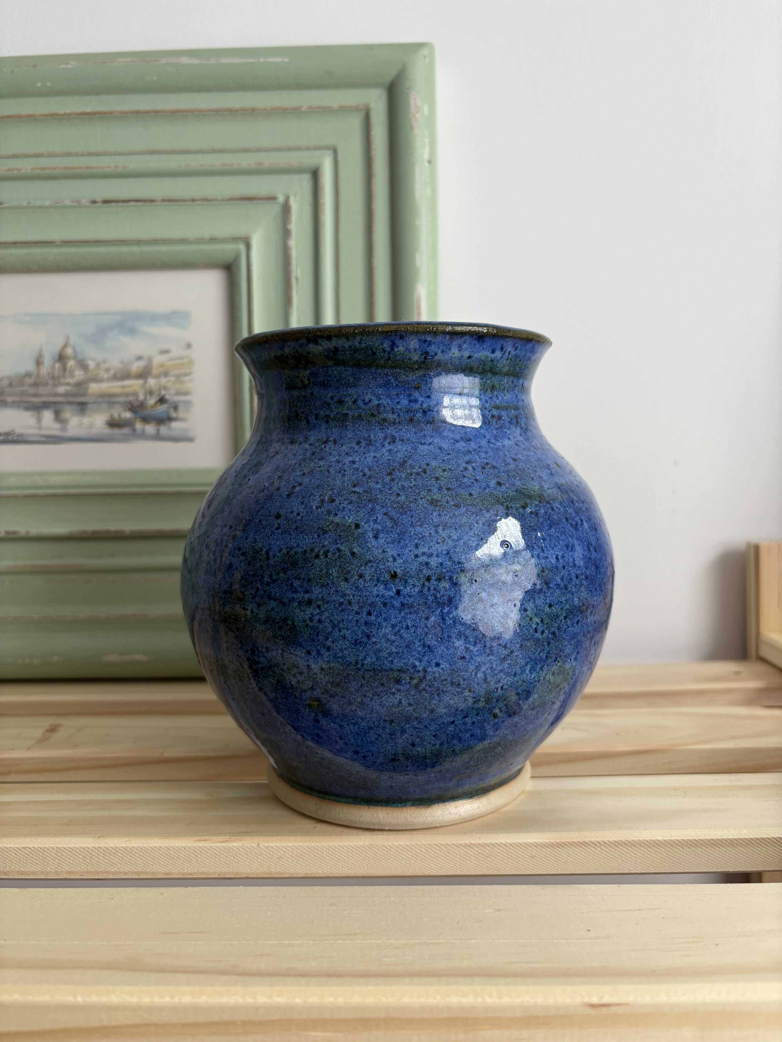 Reactive Glaze Sea Blue Vase