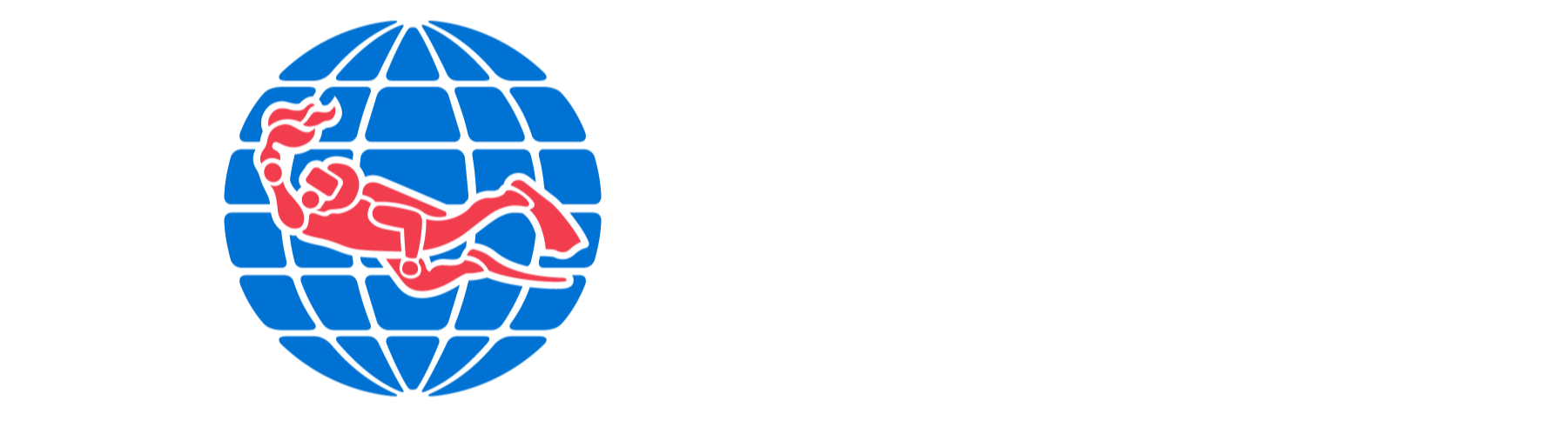 PADI logo featuring a scuba diver inside a globe with the word PADI next to it.