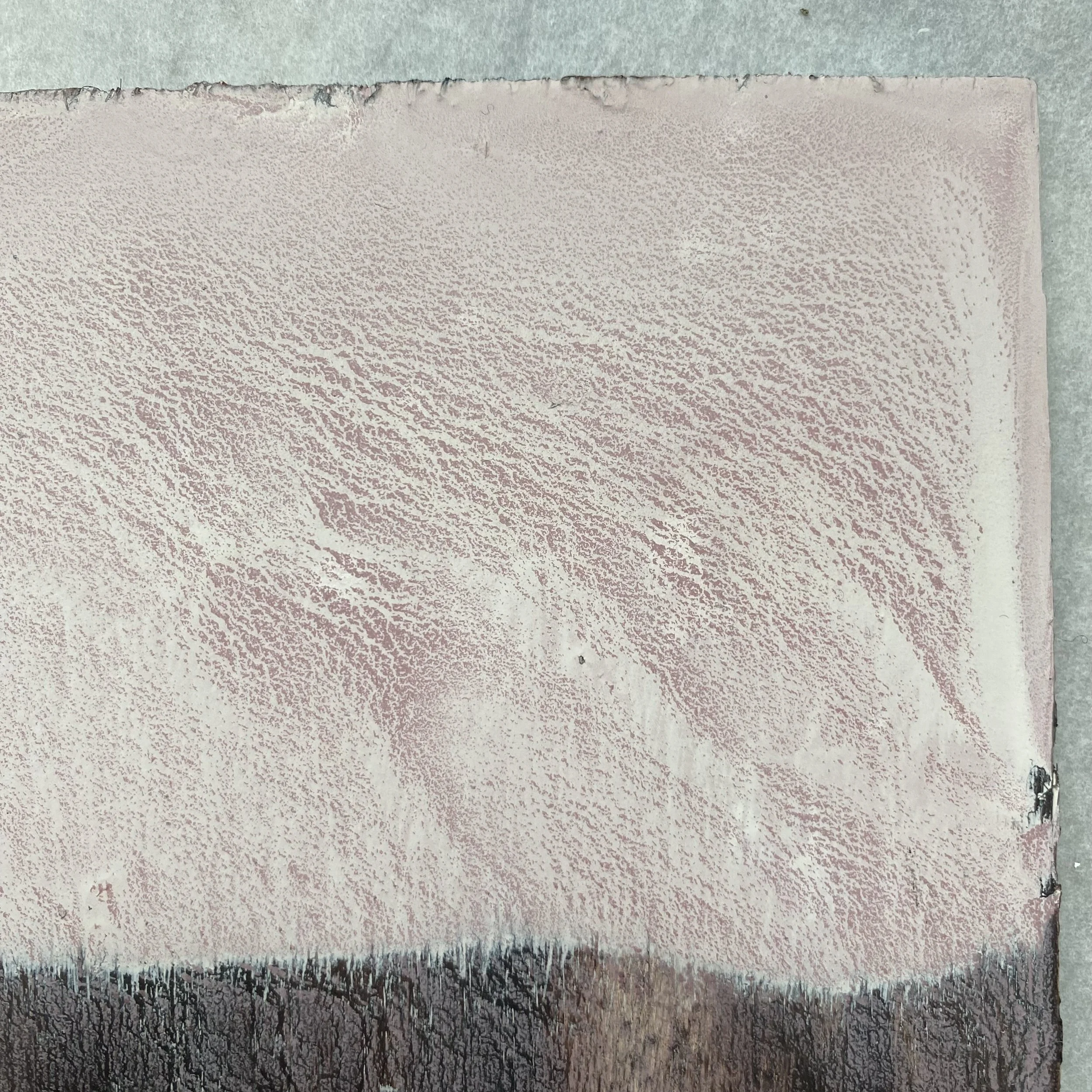 small pink cloud spill. oil on panel. 2025. susie david - detail 