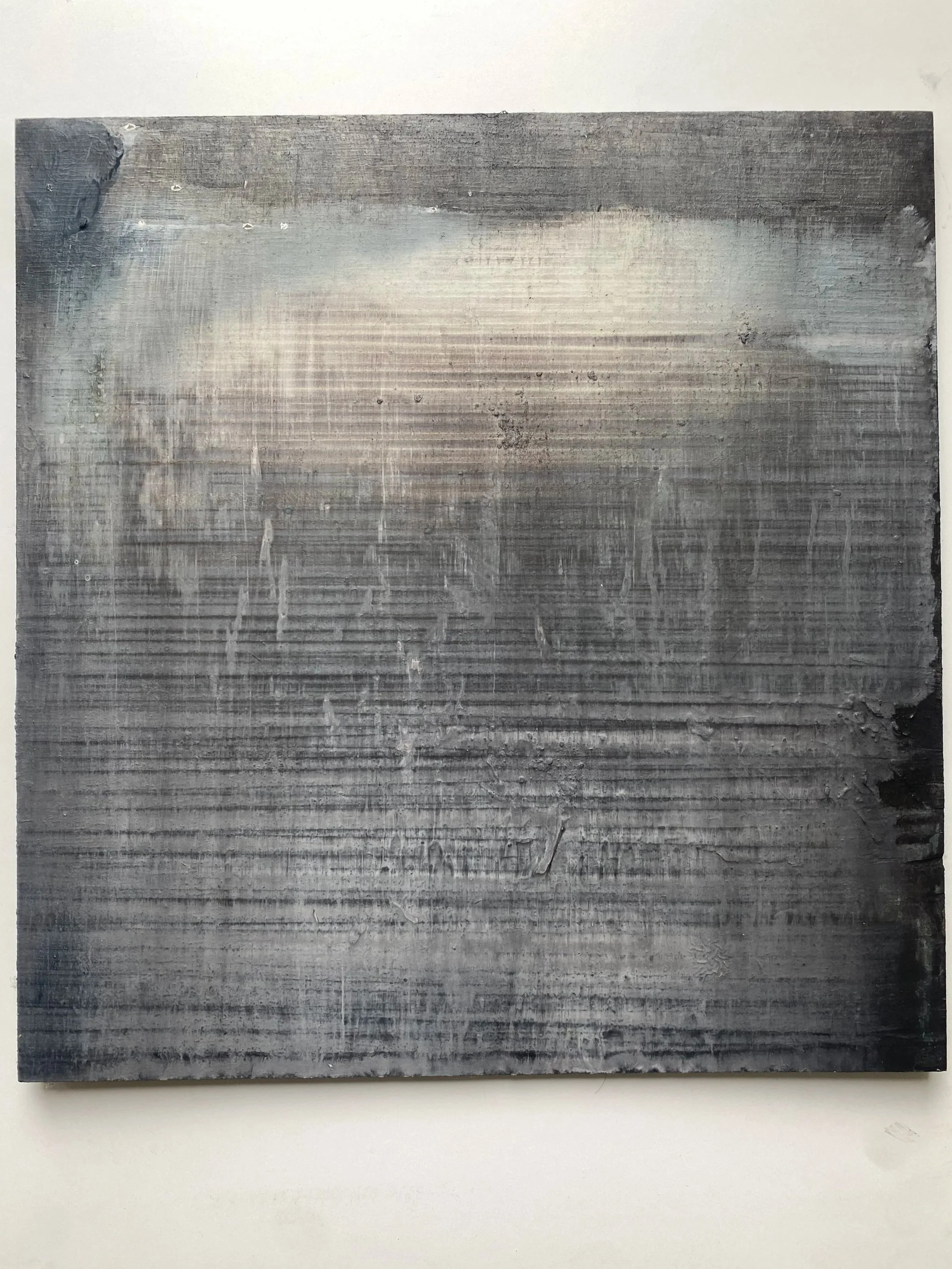 "scrim of rain"
2026
Oil on panel
22x22 cms