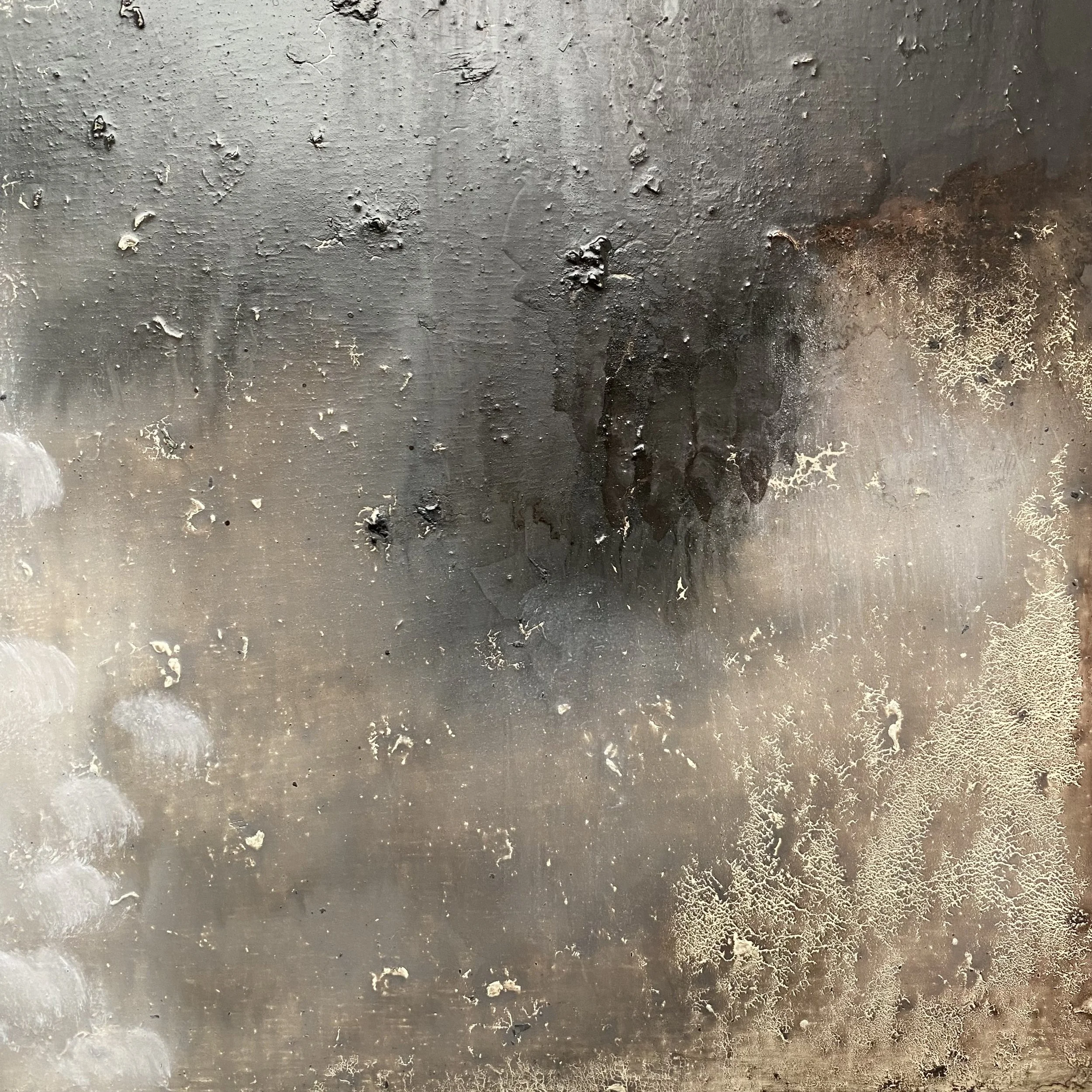 small sea cloud-making. oil on panel. 2025. susie david - detail