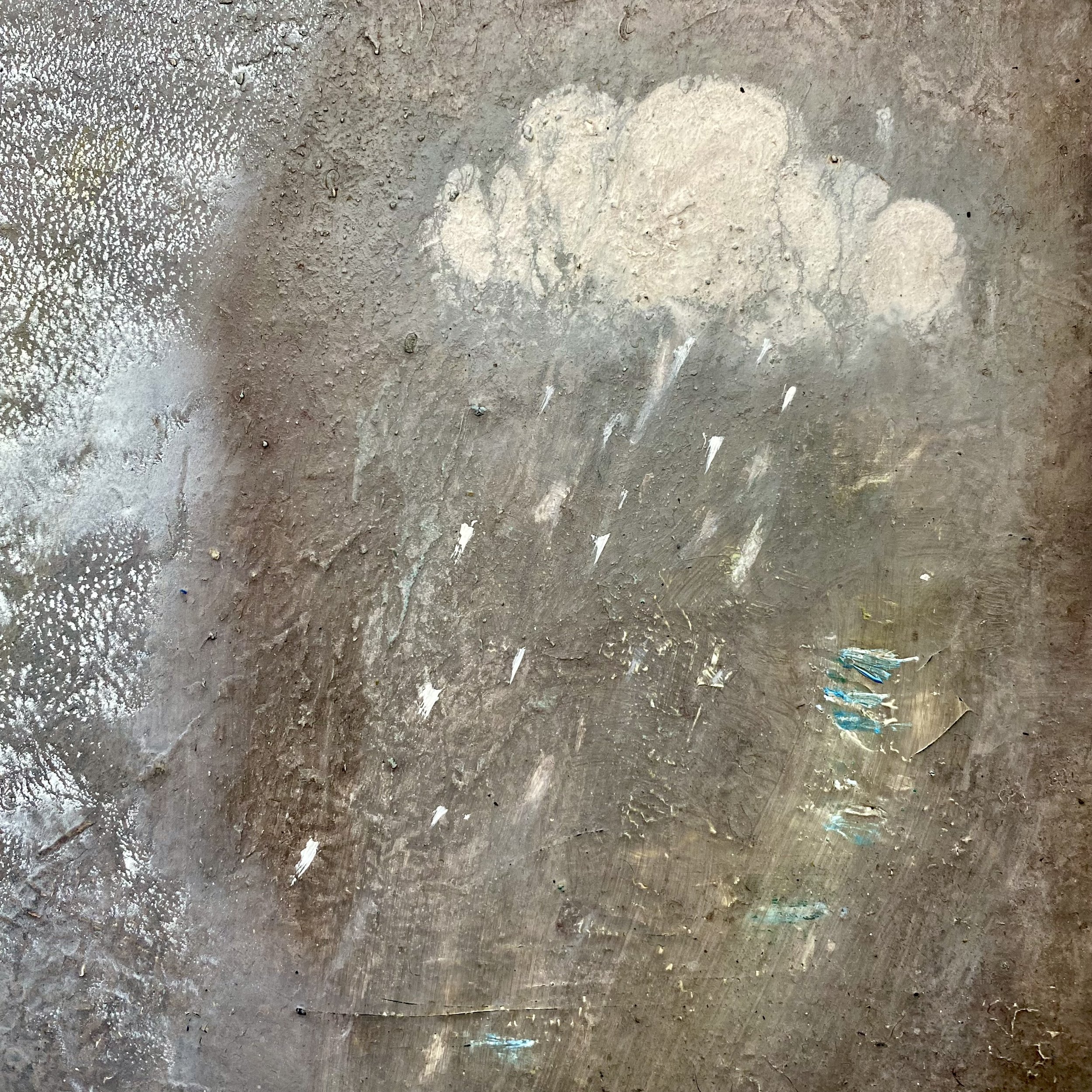 little cloud snowing over sea 2025 oil on panel 2025 susie david - detail