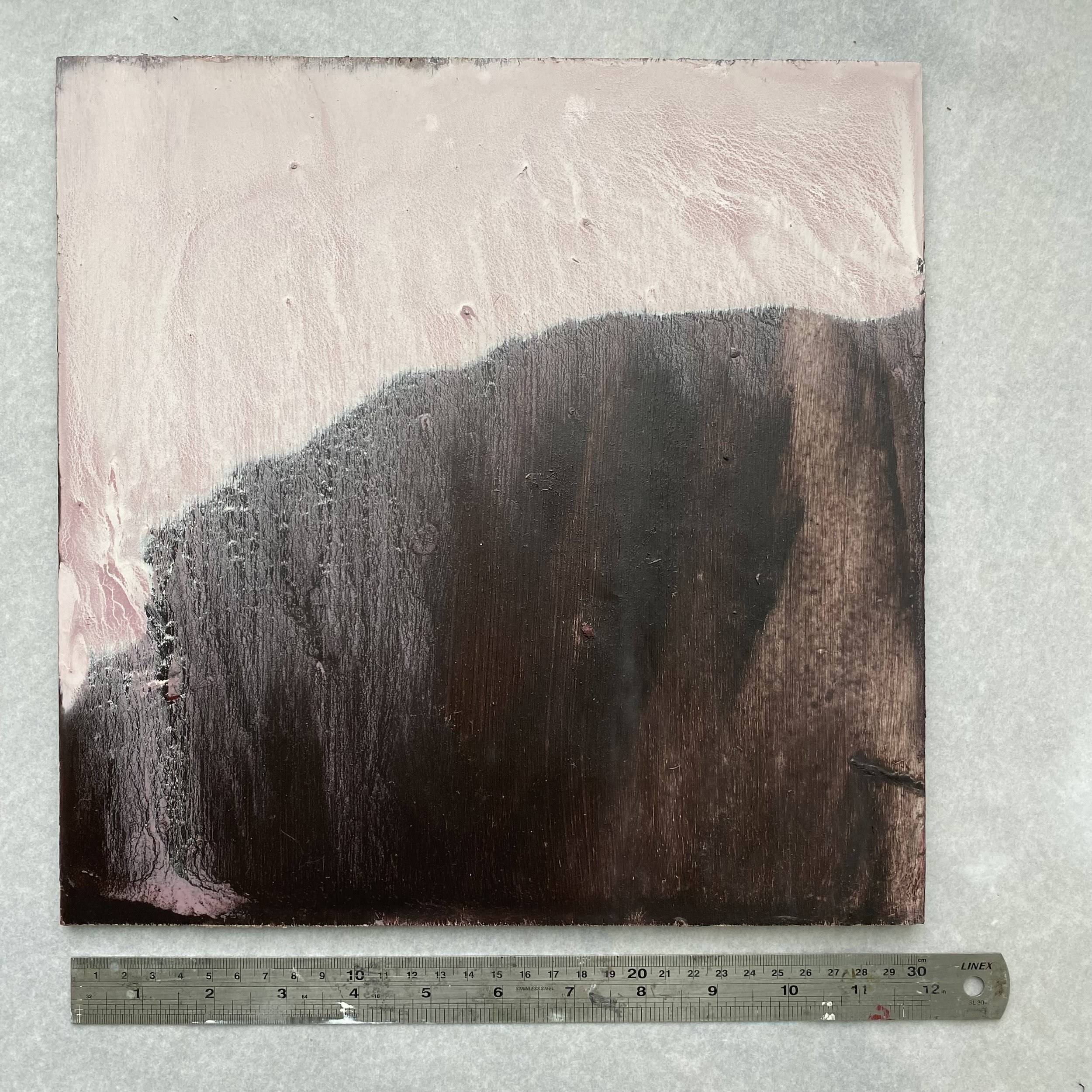 small pink cloud spill. oil on panel. 2025. susie david - size