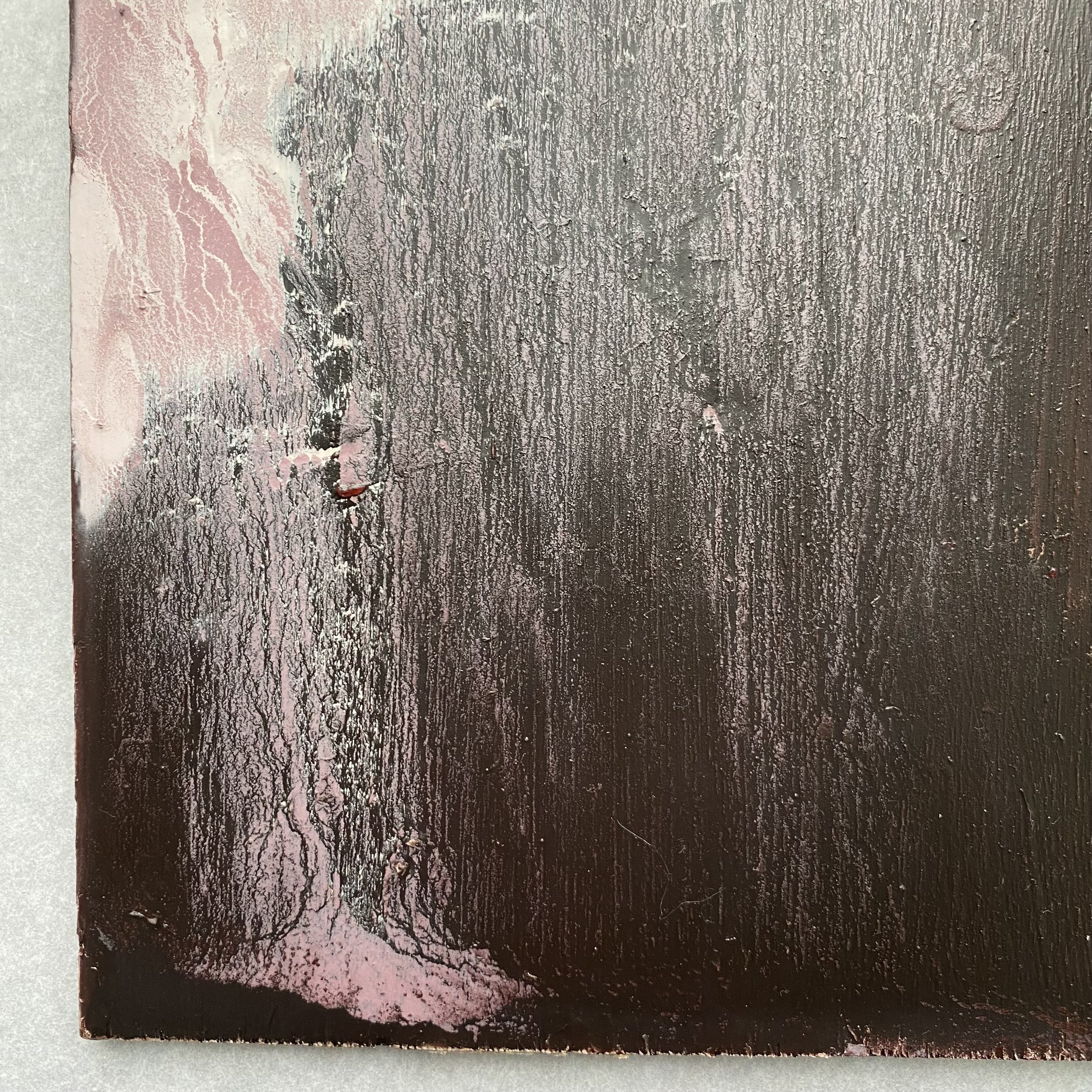 small pink cloud spill. oil on panel. 2025. susie david - detail